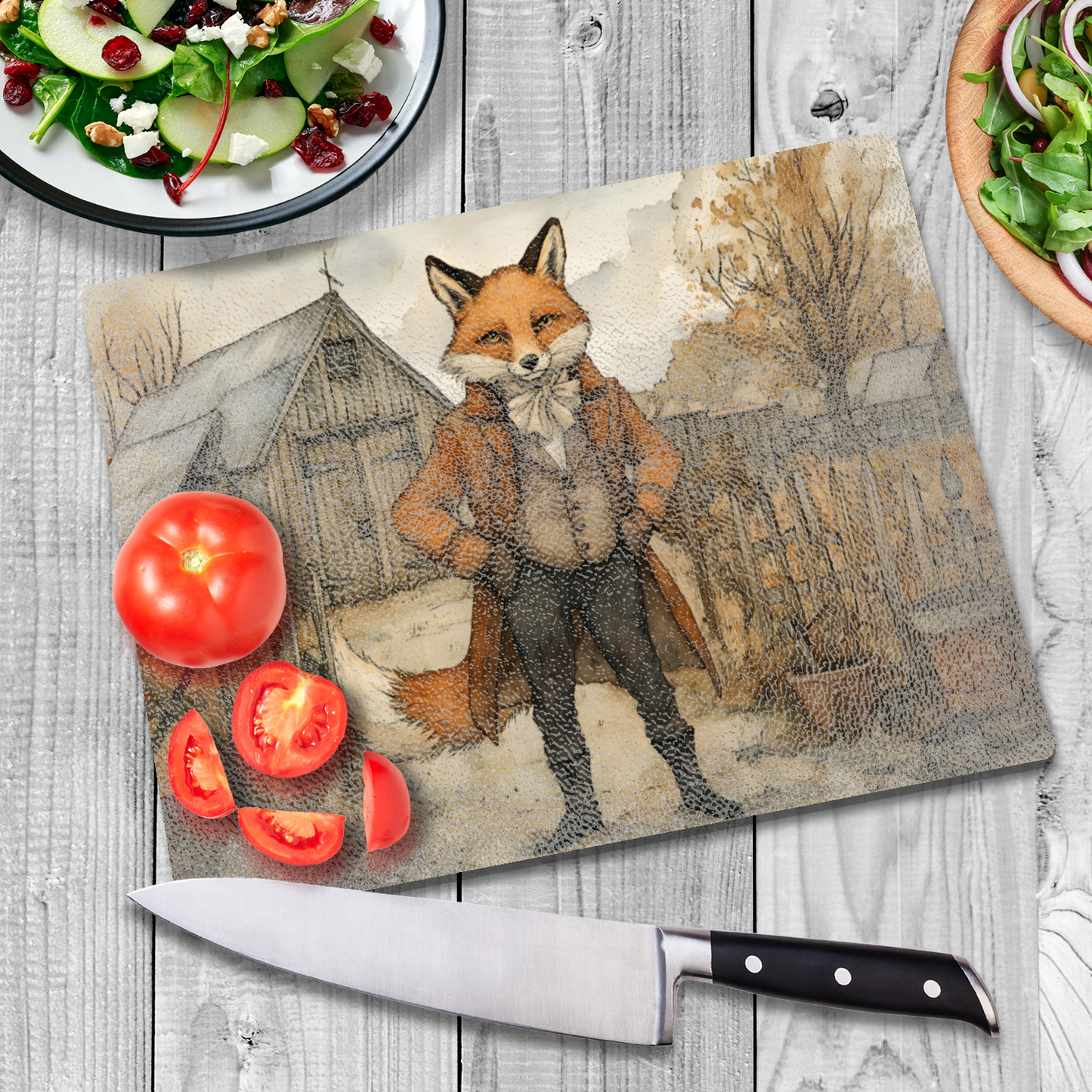 The Dappered Vixen Textured Glass Chopping Boards