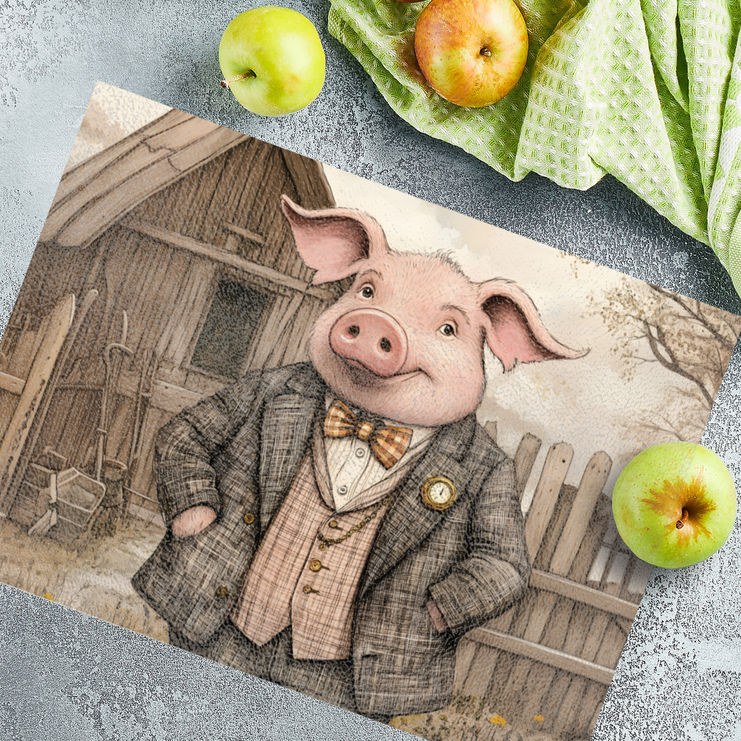 The Posh Porker Textured Glass Chopping Boards