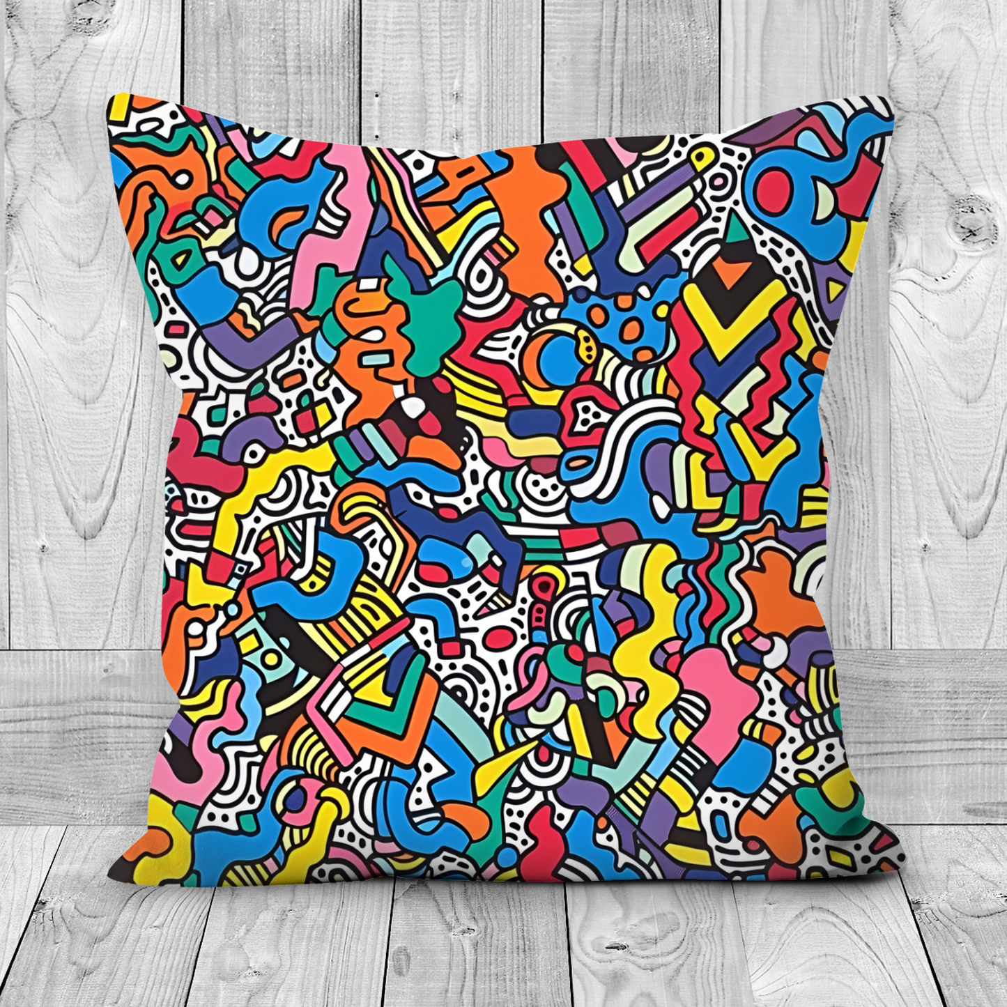 Geometric Vibrance Hand Made Poly Linen Cushions