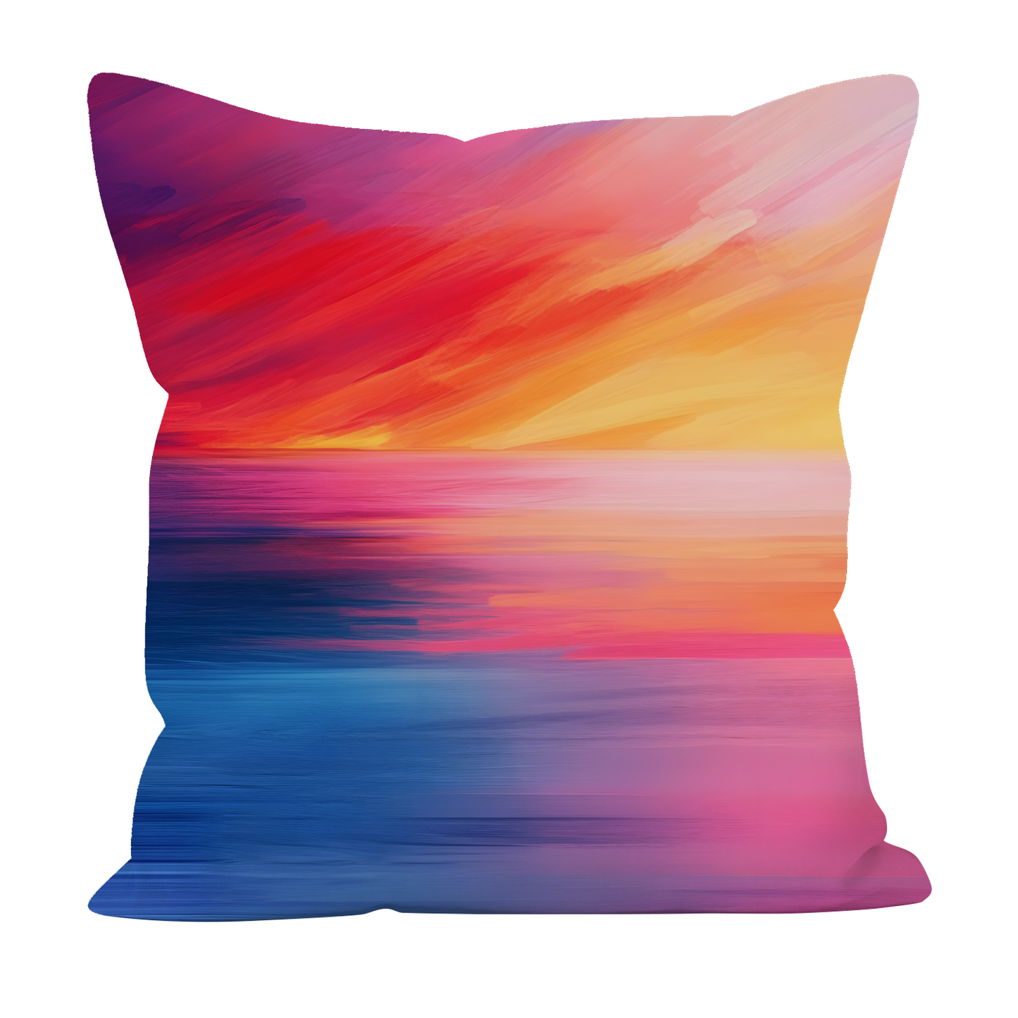 Vibrant Ocean Sunset Hand Made Poly Linen Cushions