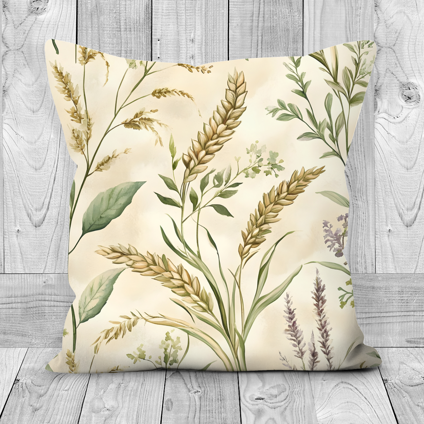 Rustic Wheat Hand Made Poly Linen Cushions