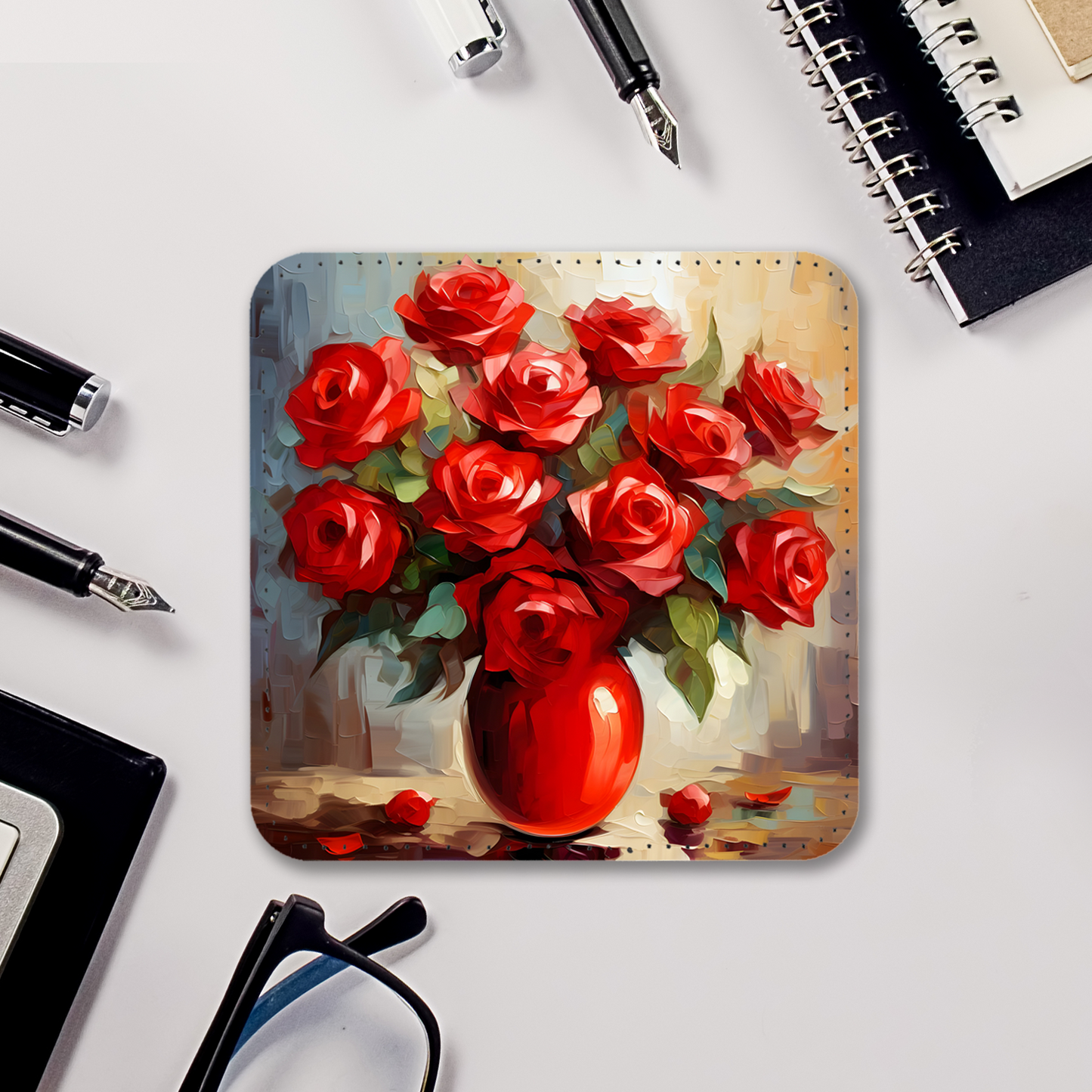 Palette of Poise Set Of 4 PU Leather Coasters