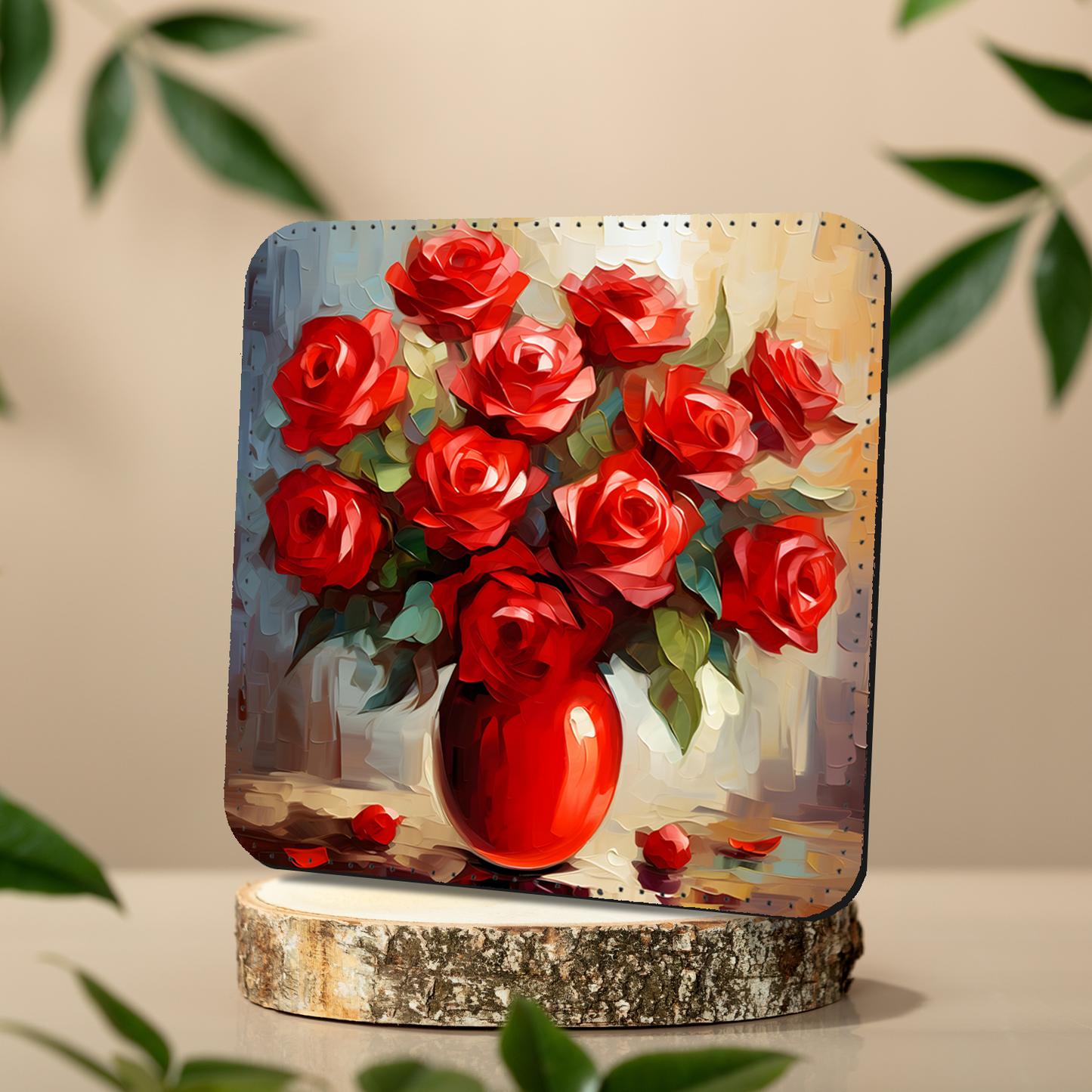 Palette of Poise Set Of 4 PU Leather Coasters