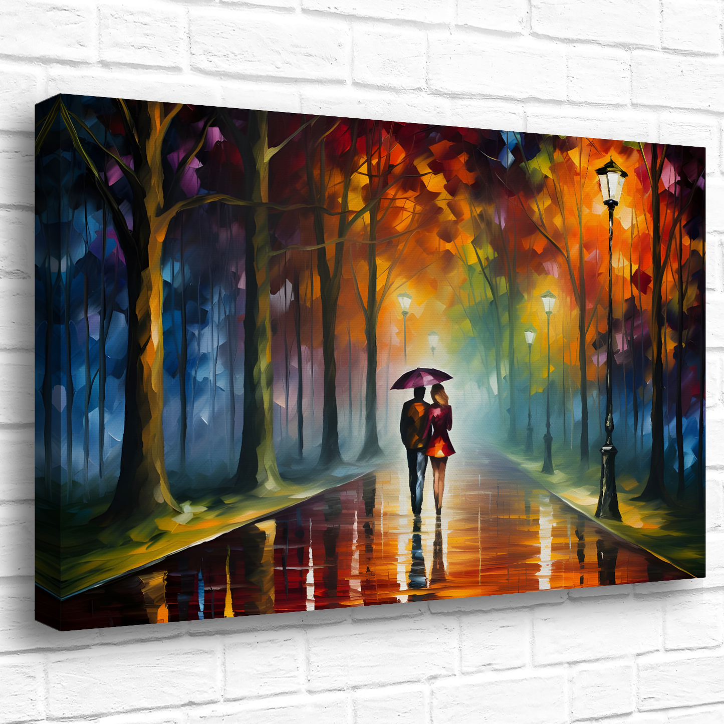 Autumnal Reflections Deluxe Box Landscape Canvas Print
