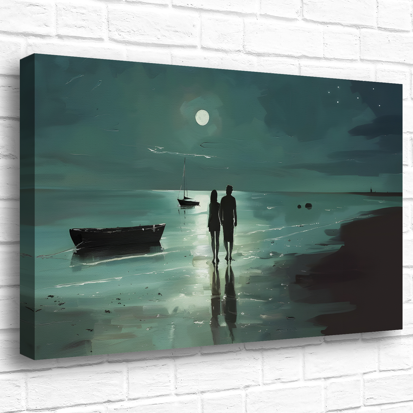 Nocturne's Reflection Deluxe Box Landscape Canvas Prints