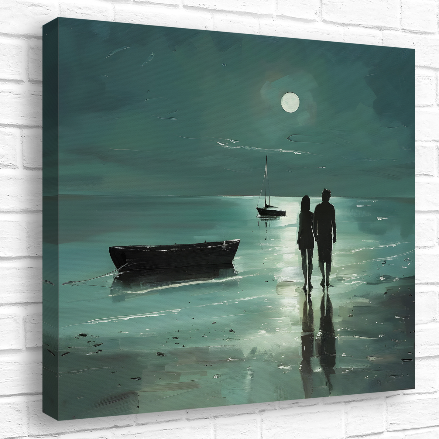 Nocturne's Reflection Deluxe Box Square Canvas Prints