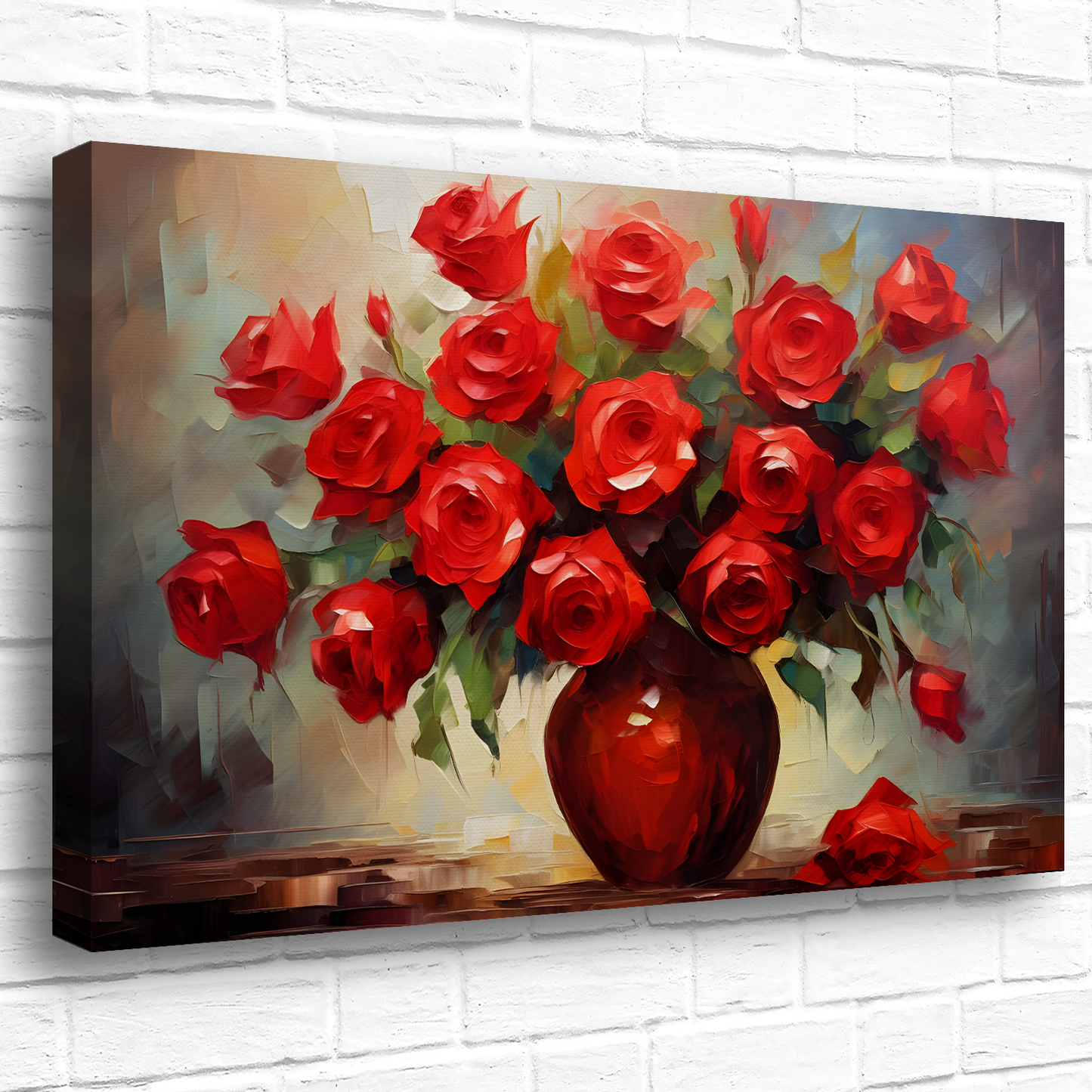 Vermilion Vitality Deluxe Box Landscape Canvas Print