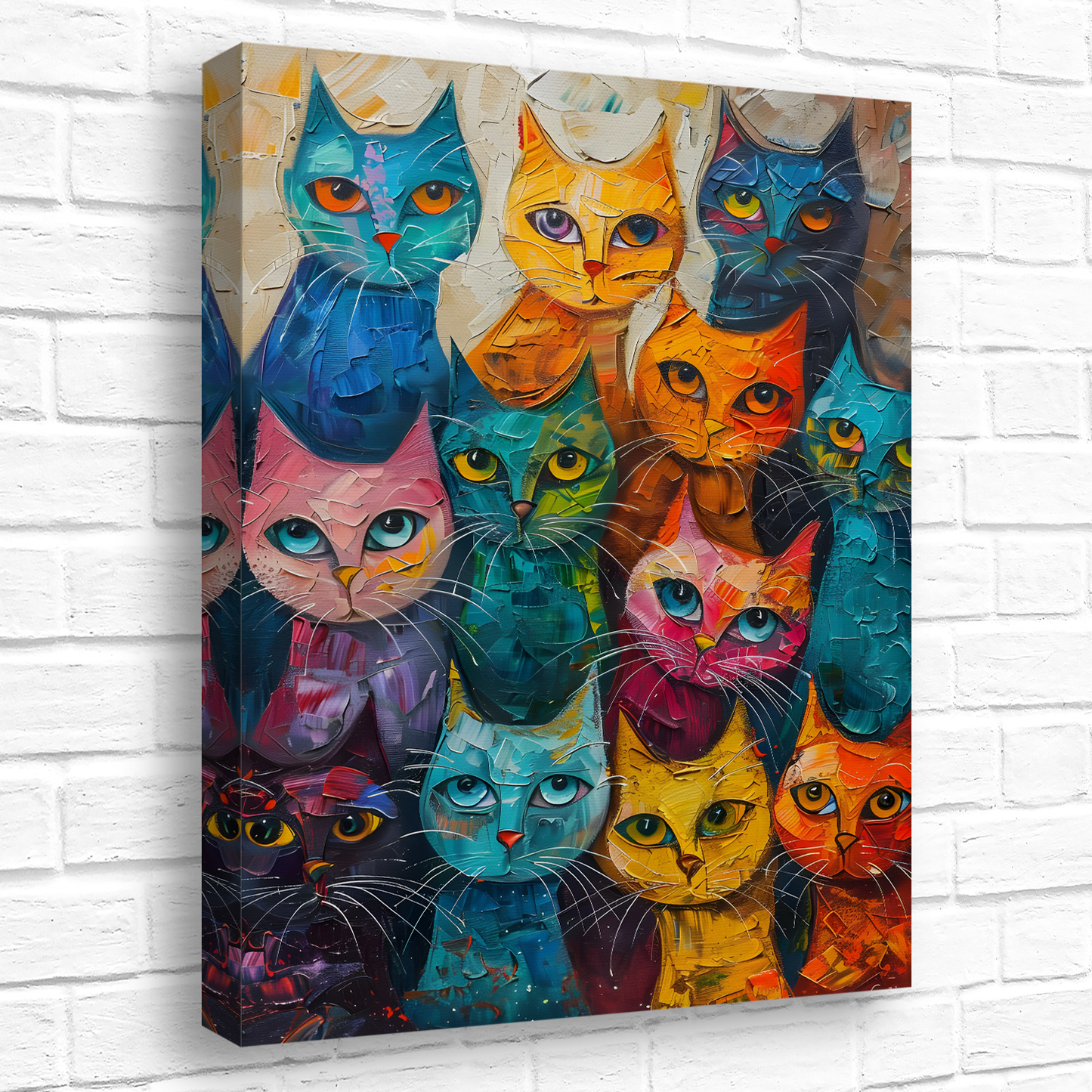 Council of Whiskers Deluxe Box Portrait Canvas Prints