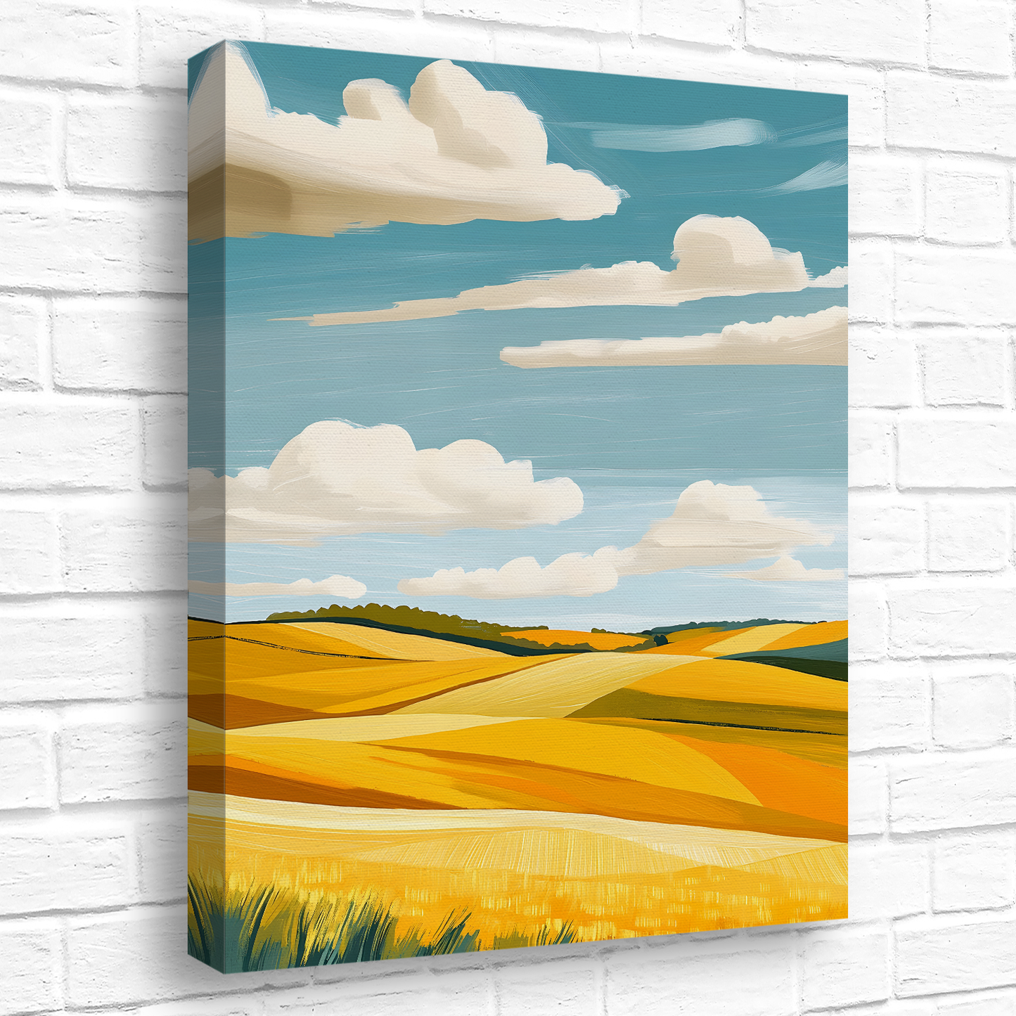 Golden Fields Horizon Deluxe Box Canvas Prints Portrait