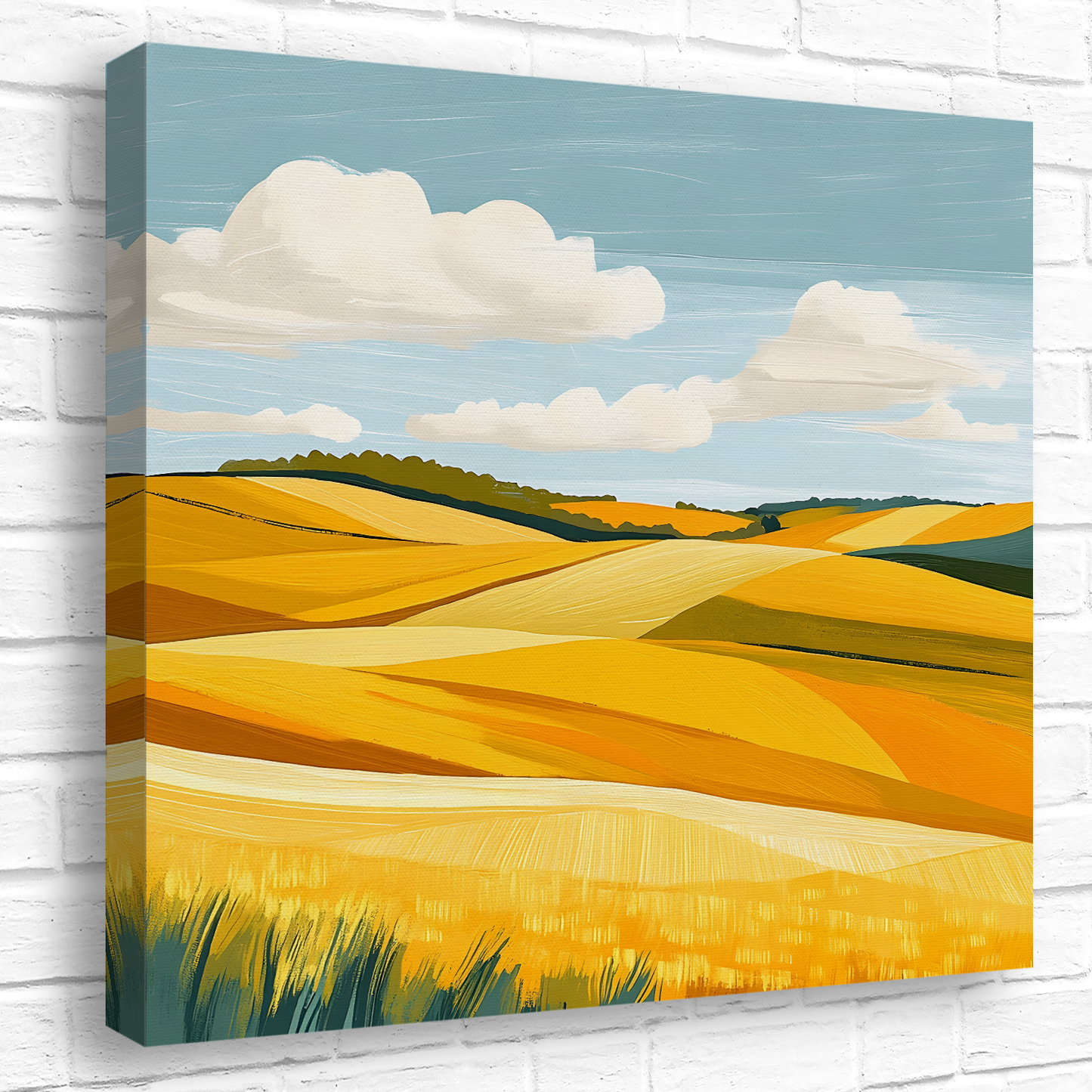 Golden Fields Horizon Deluxe Box Canvas Prints Square