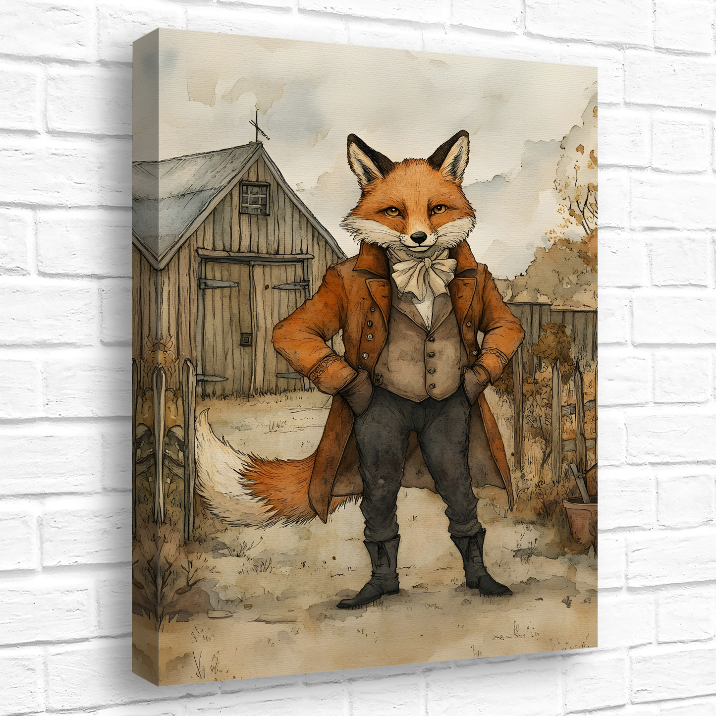 The Dappered Vixen Deluxe Box Canvas Prints Portrait