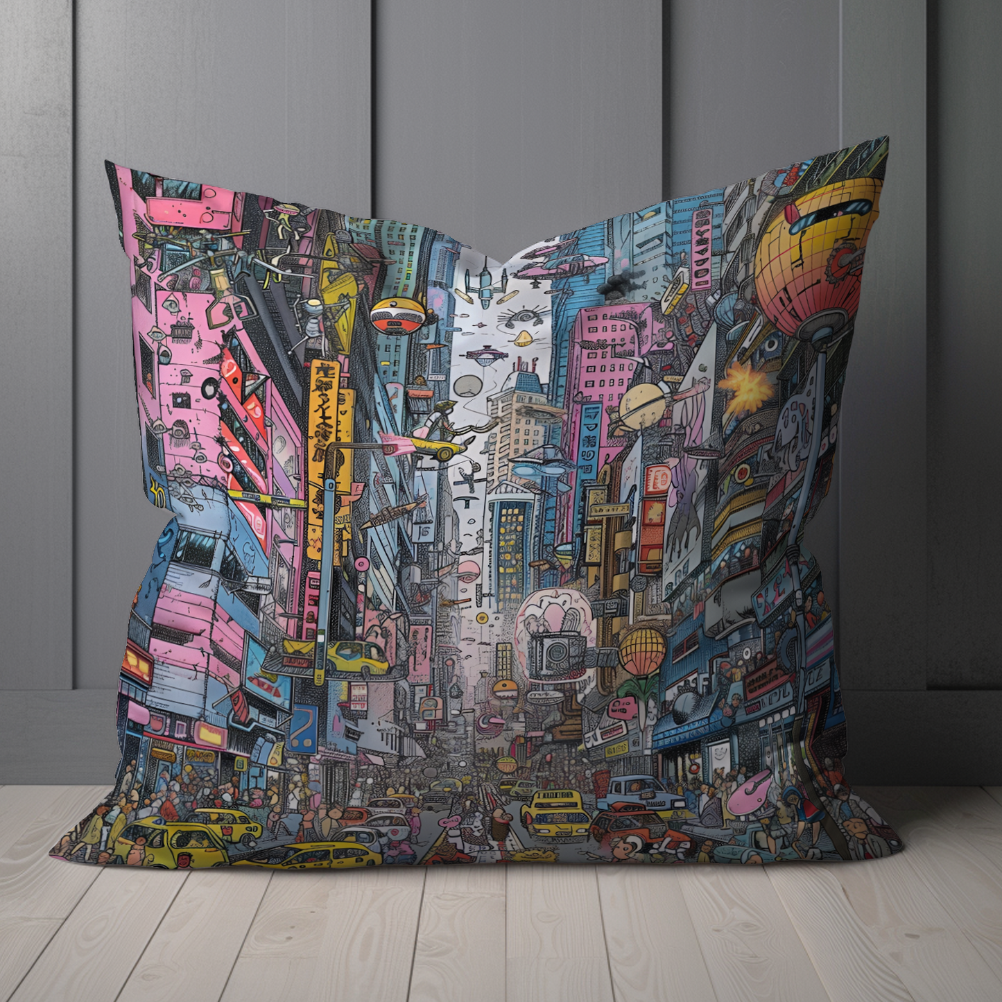 Urban Chaos Hand Made Poly Linen Cushions
