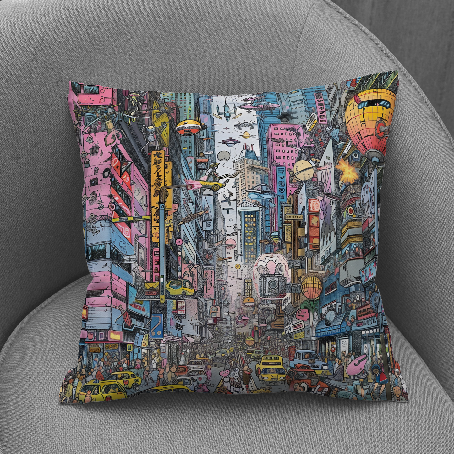Urban Chaos Hand Made Poly Linen Cushions