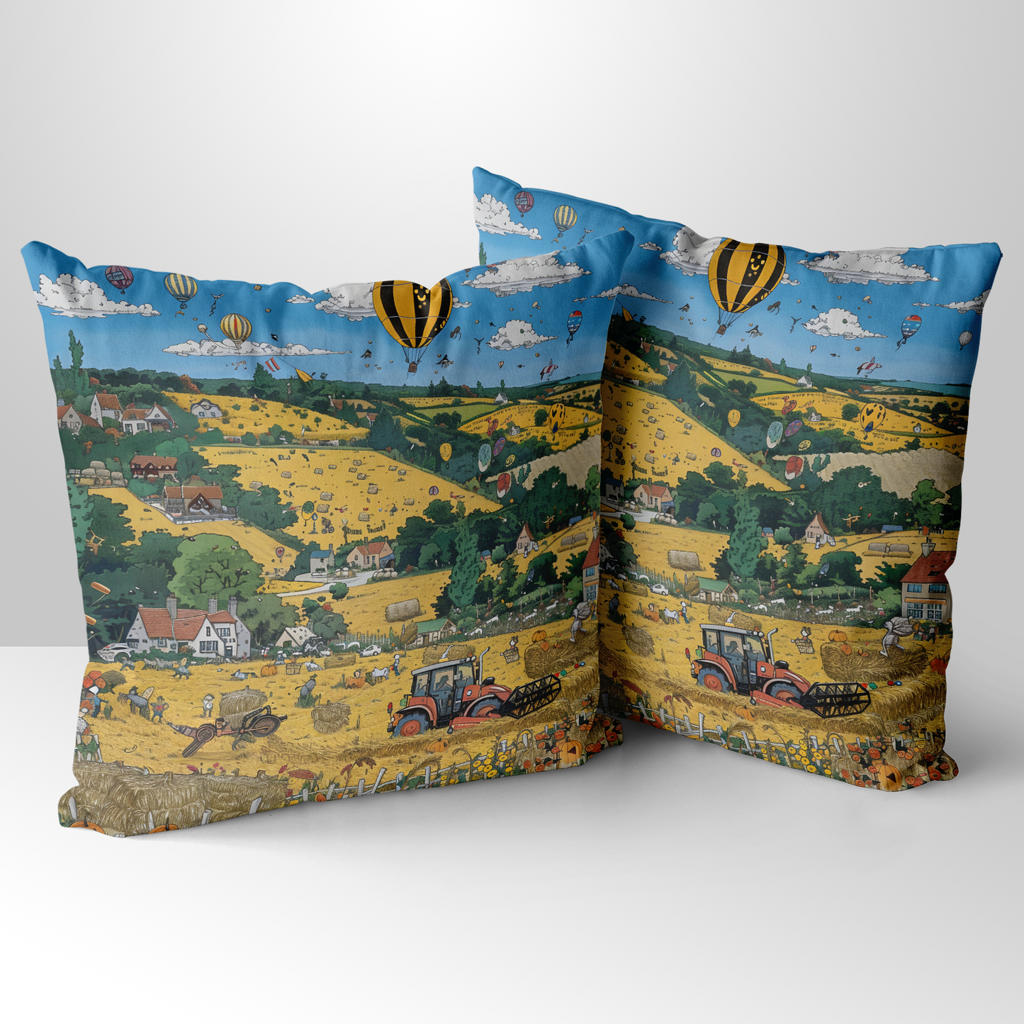Golden Harvest Hand Made Poly Linen Cushions