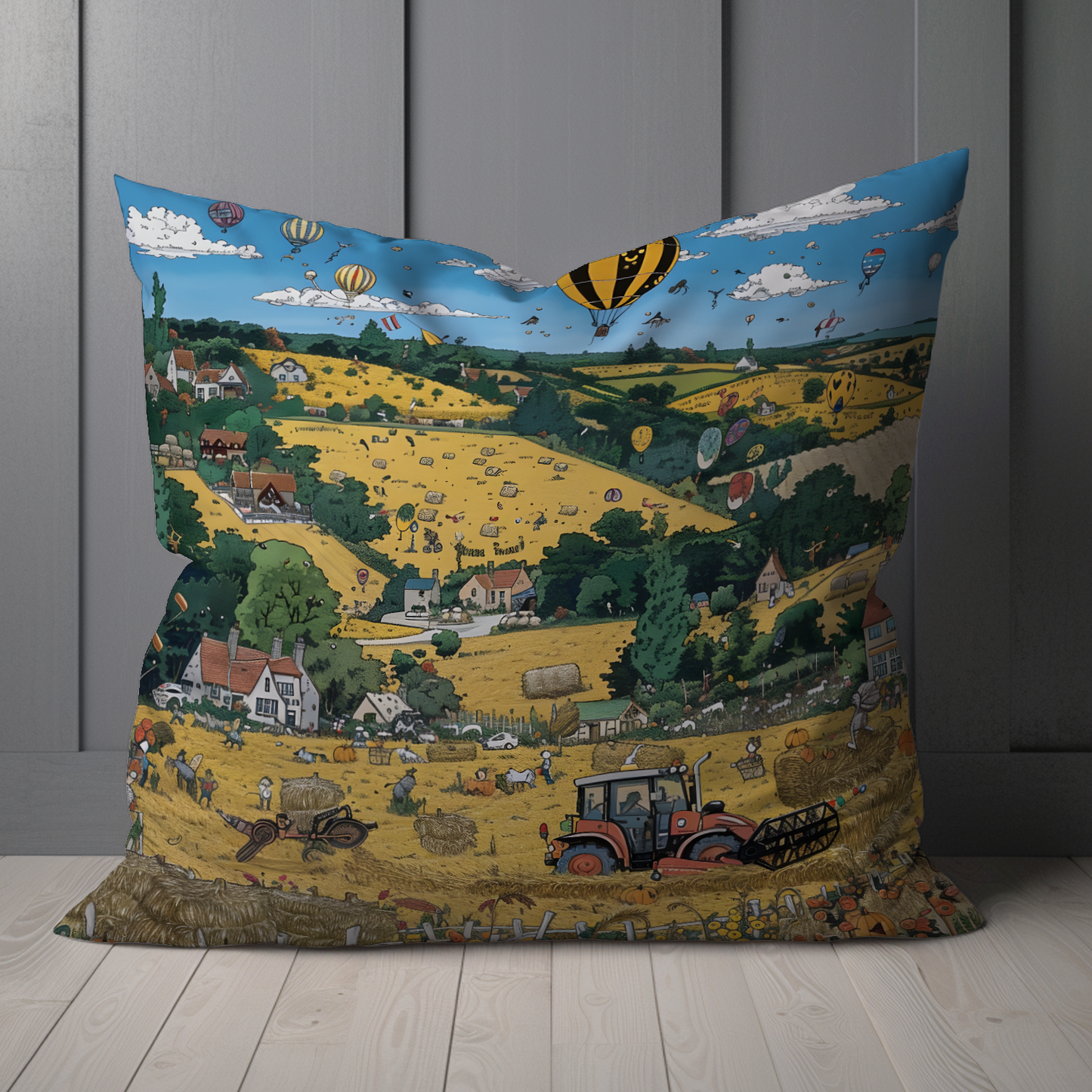 Golden Harvest Hand Made Poly Linen Cushions