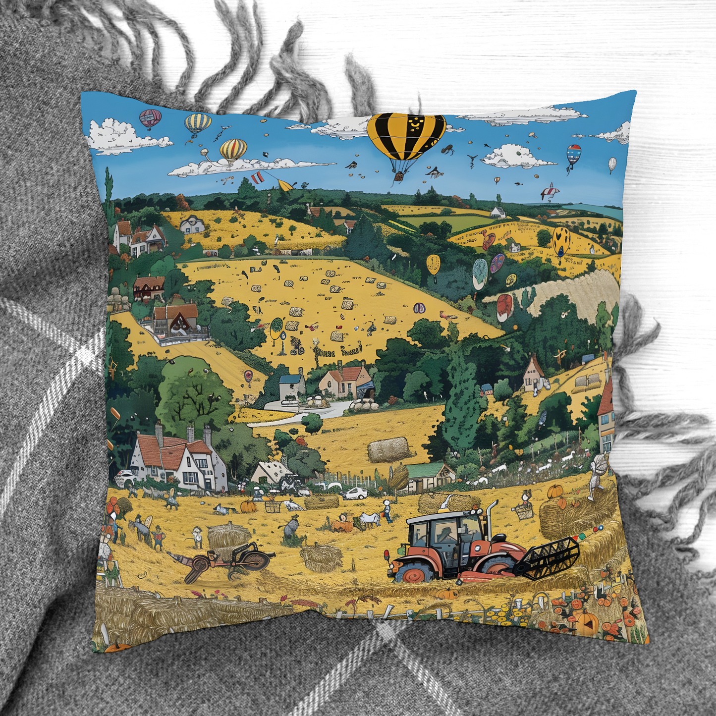 Golden Harvest Hand Made Poly Linen Cushions