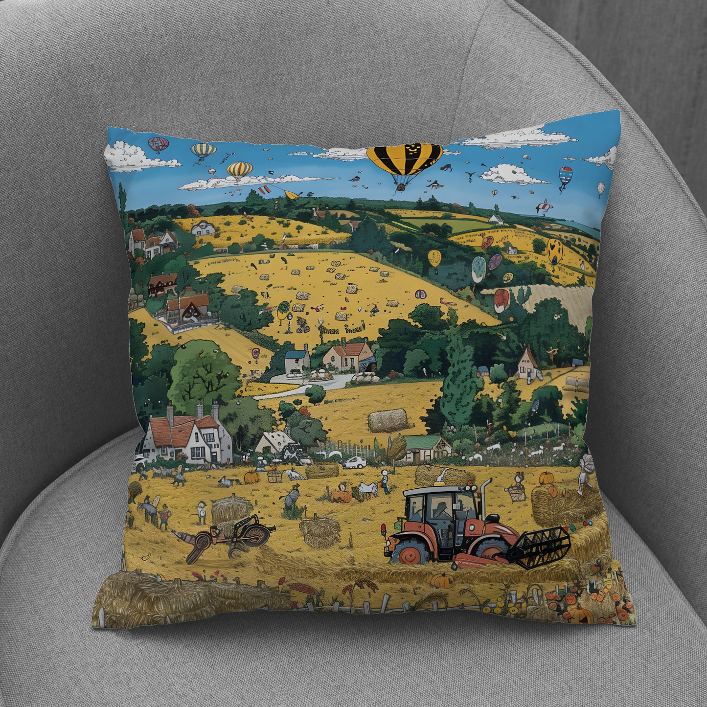 Golden Harvest Hand Made Poly Linen Cushions