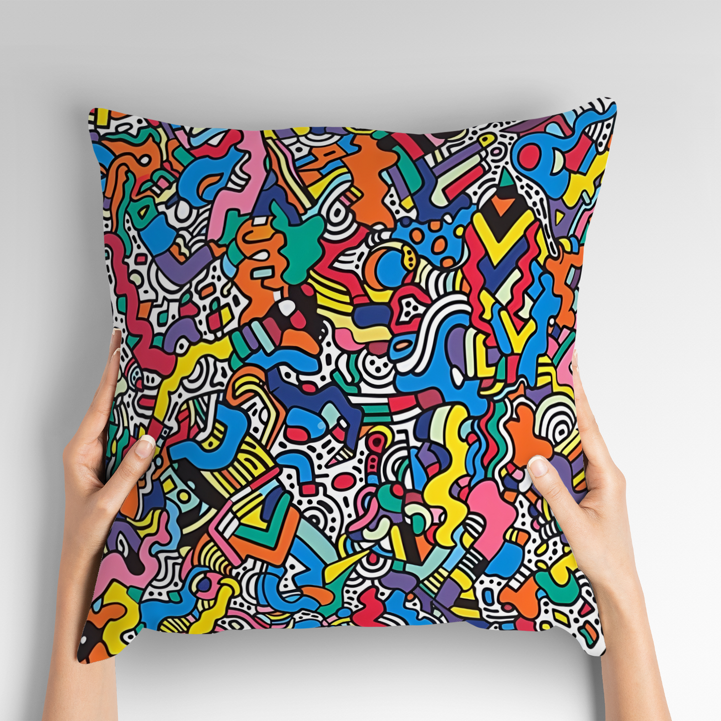Geometric Vibrance Hand Made Poly Linen Cushions