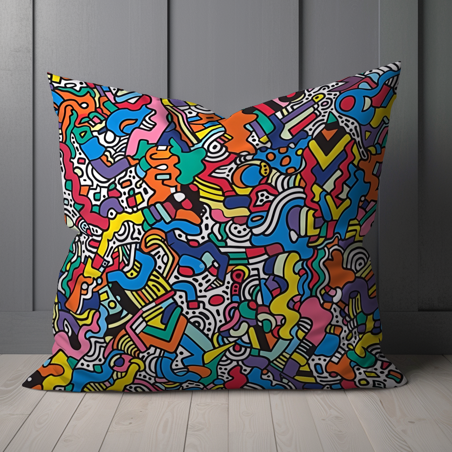 Geometric Vibrance Hand Made Poly Linen Cushions