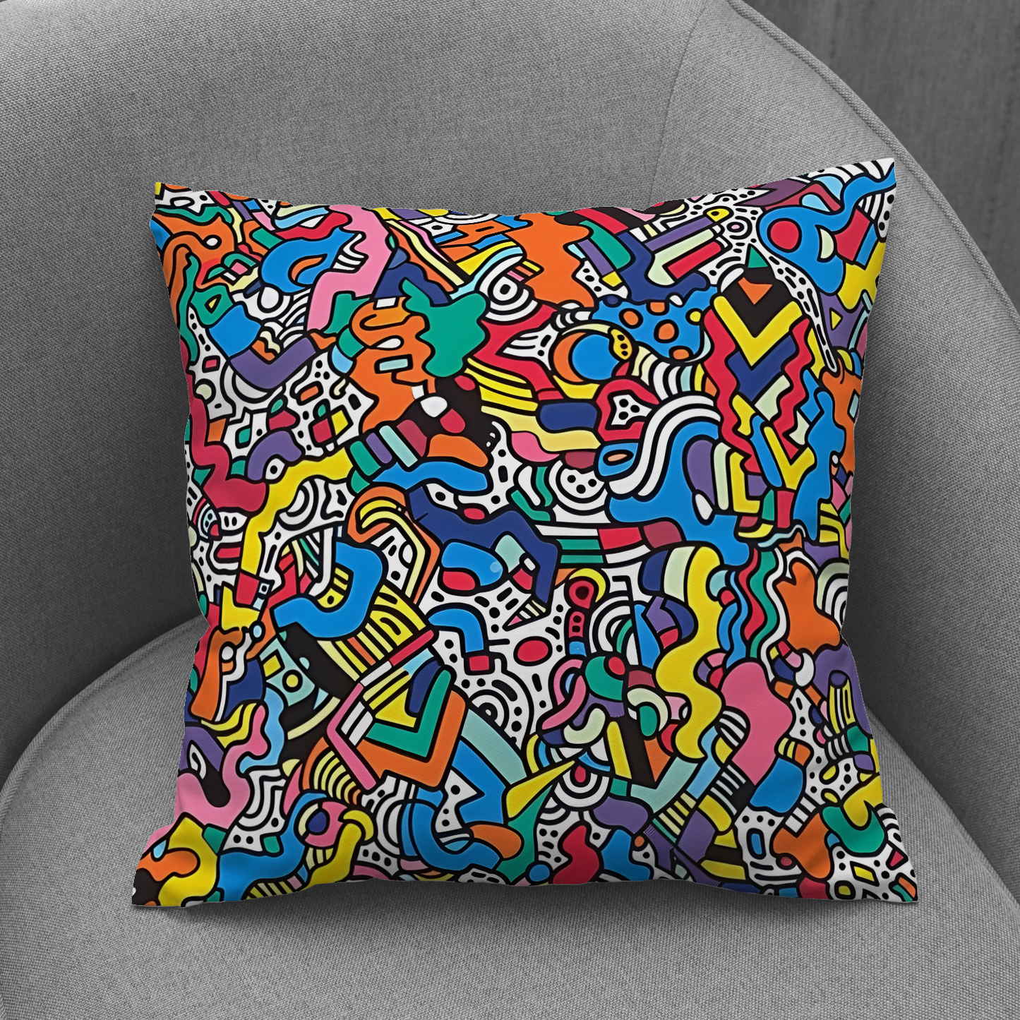 Geometric Vibrance Hand Made Poly Linen Cushions
