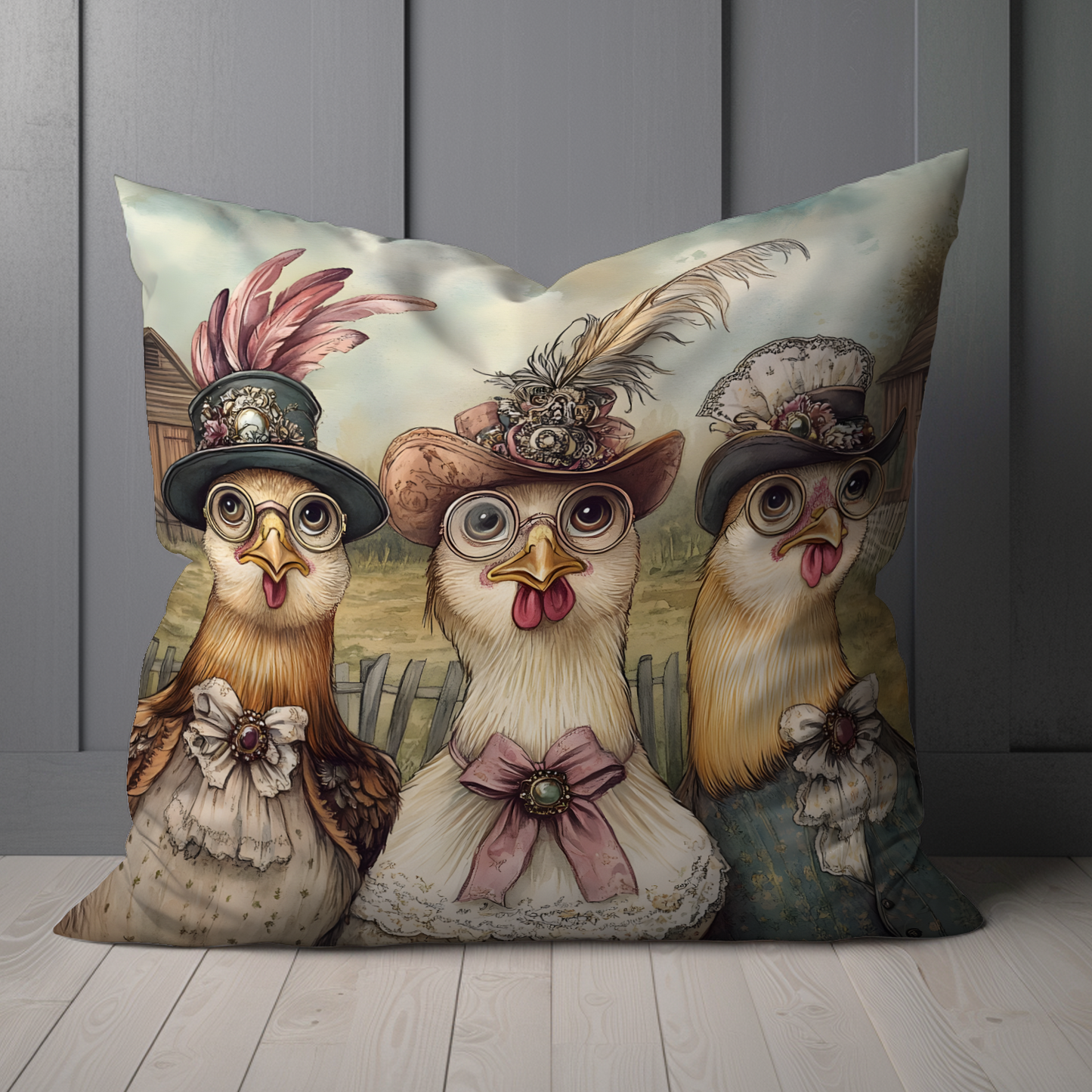 The Barnyard Belles Hand Made Poly Linen Cushions