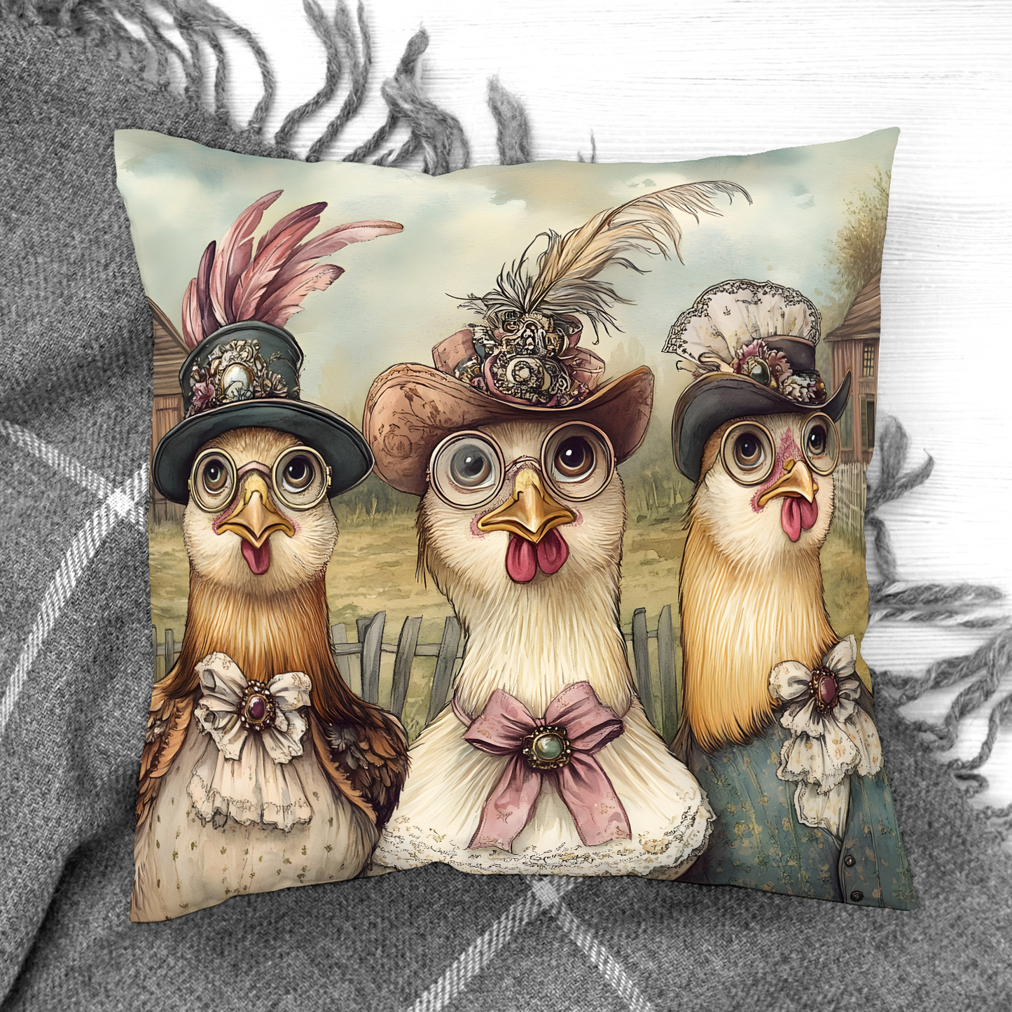 The Barnyard Belles Hand Made Poly Linen Cushions