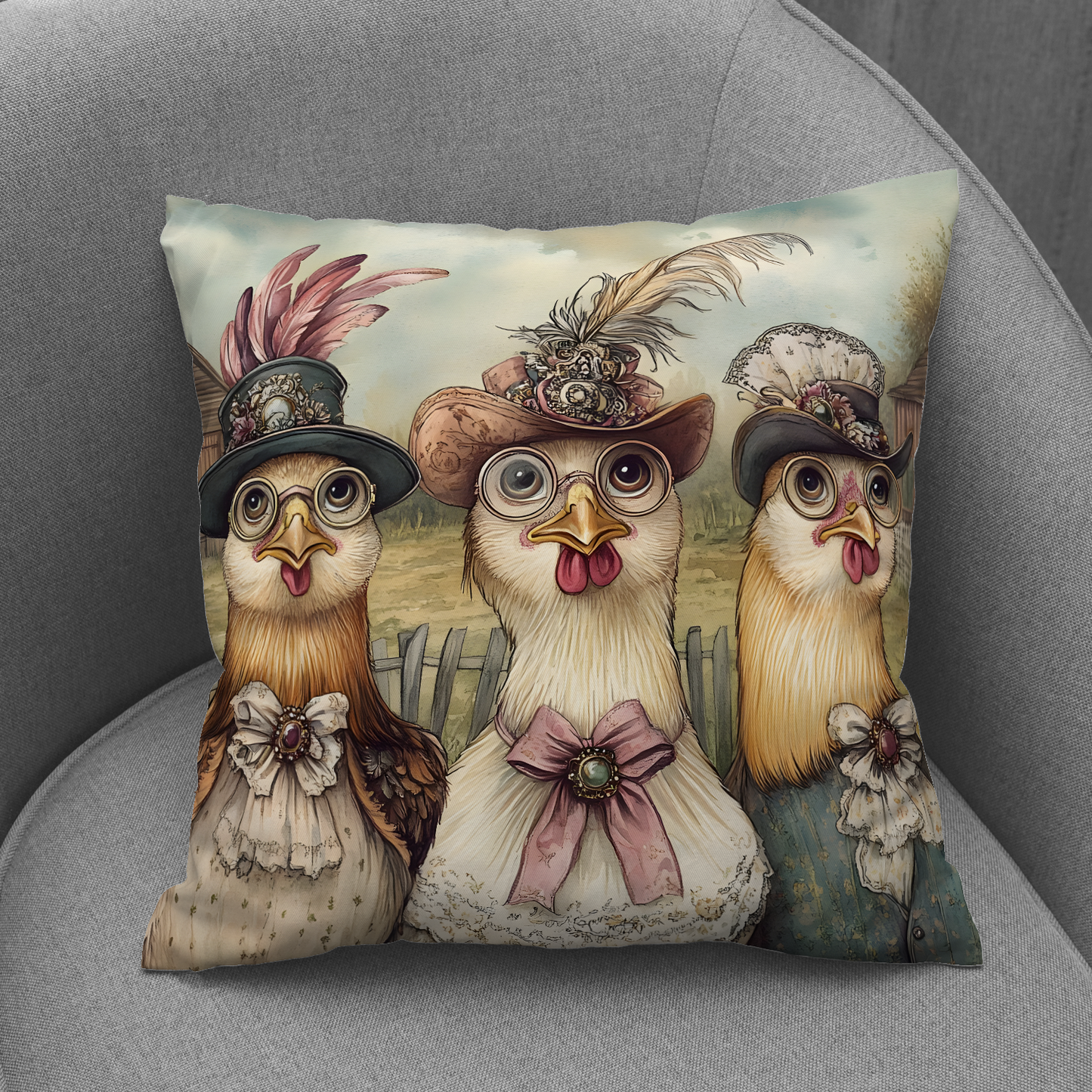 The Barnyard Belles Hand Made Poly Linen Cushions