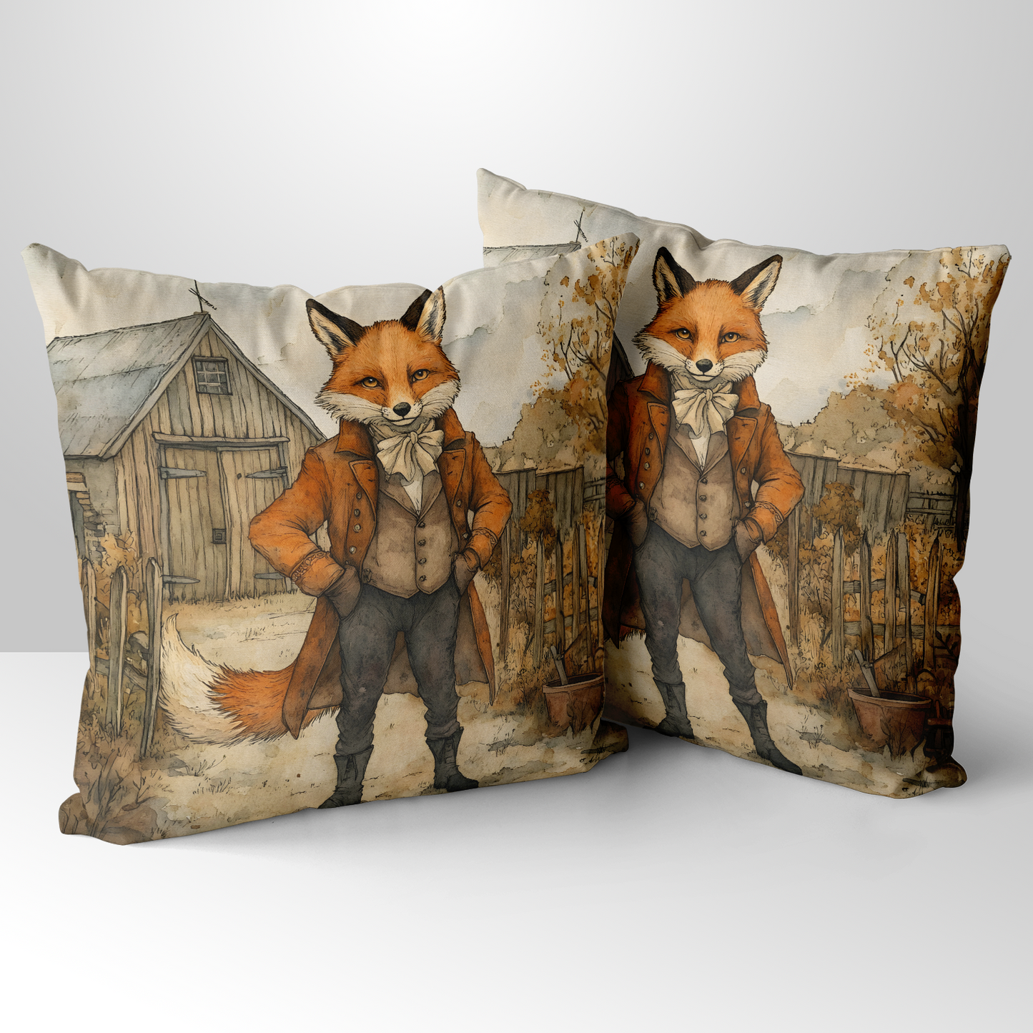 The Dappered Vixen Hand Made Poly Linen Cushions