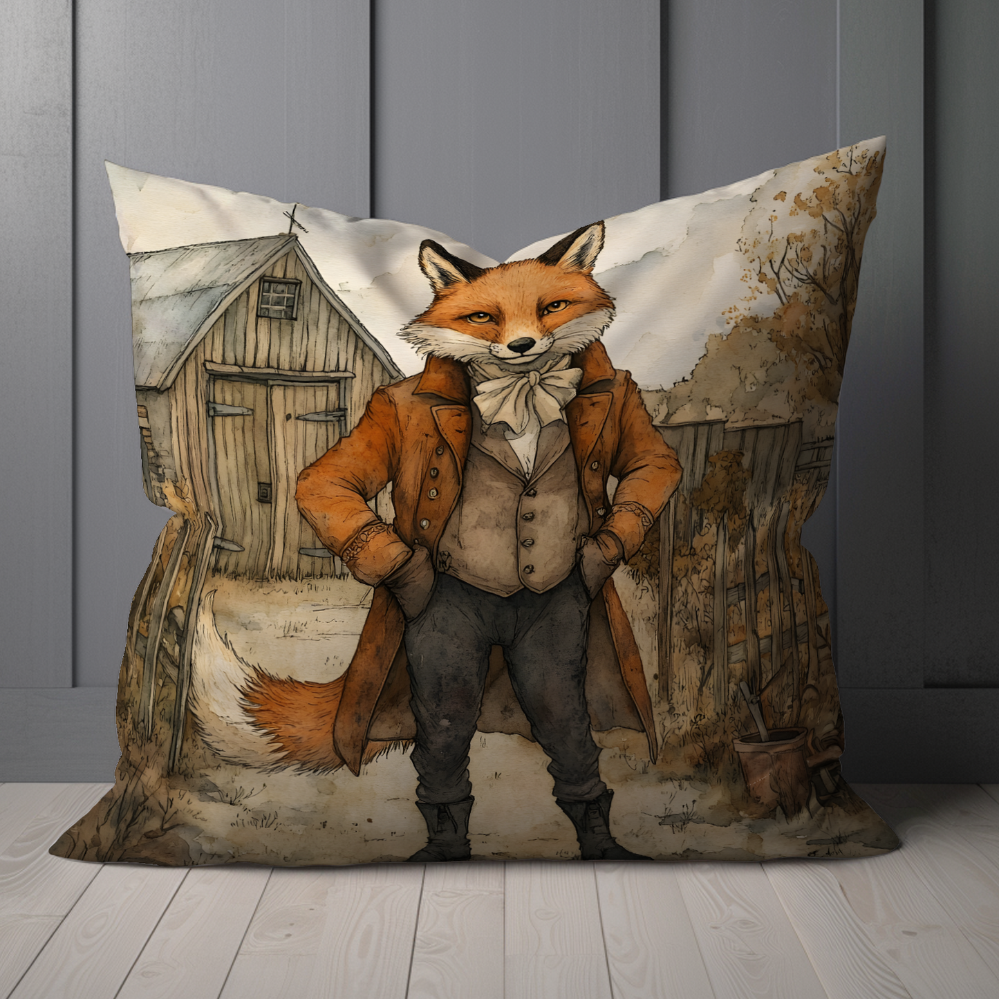 The Dappered Vixen Hand Made Poly Linen Cushions