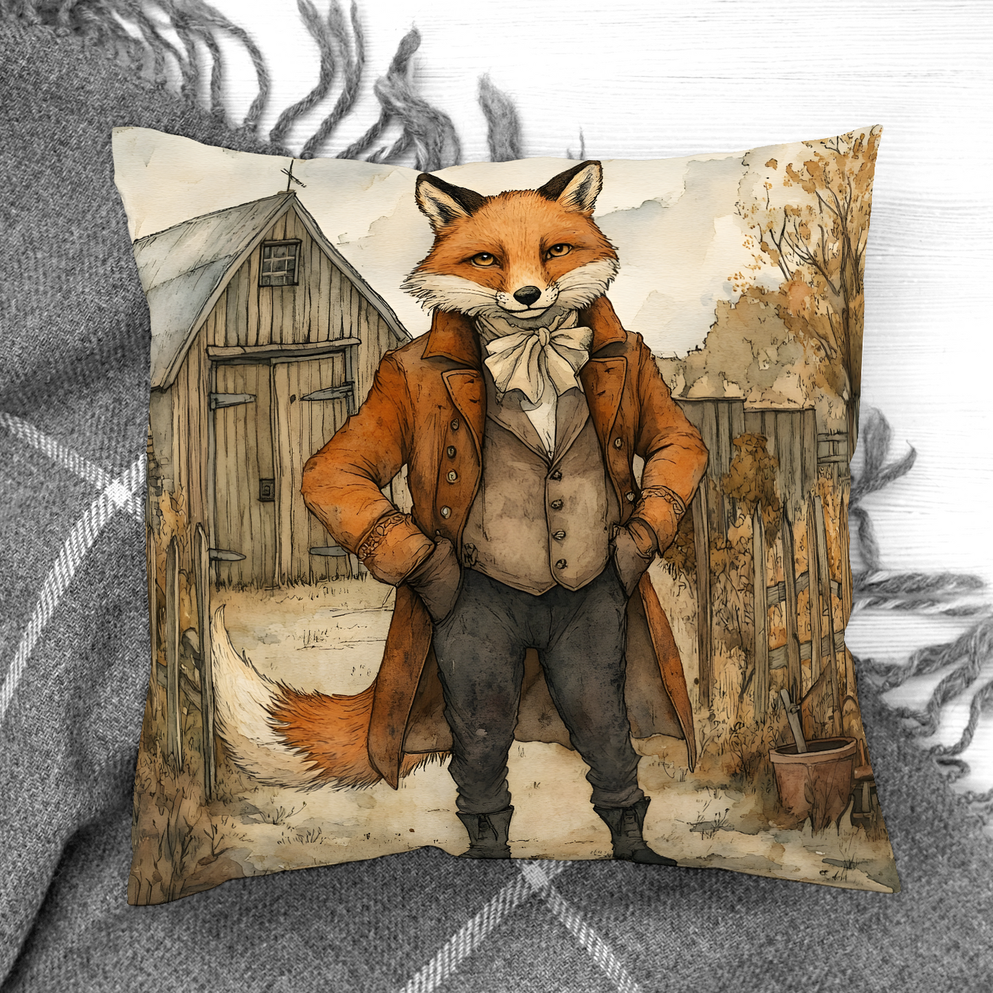 The Dappered Vixen Hand Made Poly Linen Cushions