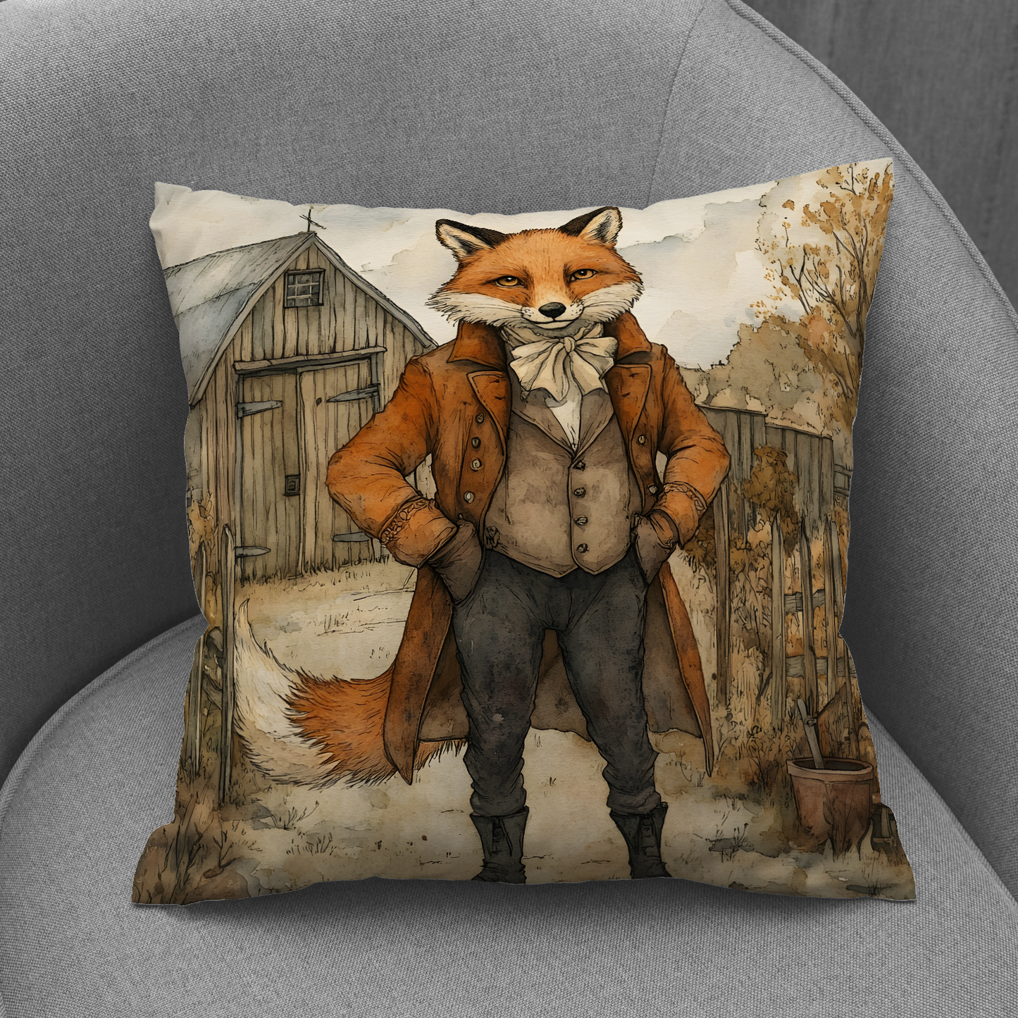 The Dappered Vixen Hand Made Poly Linen Cushions