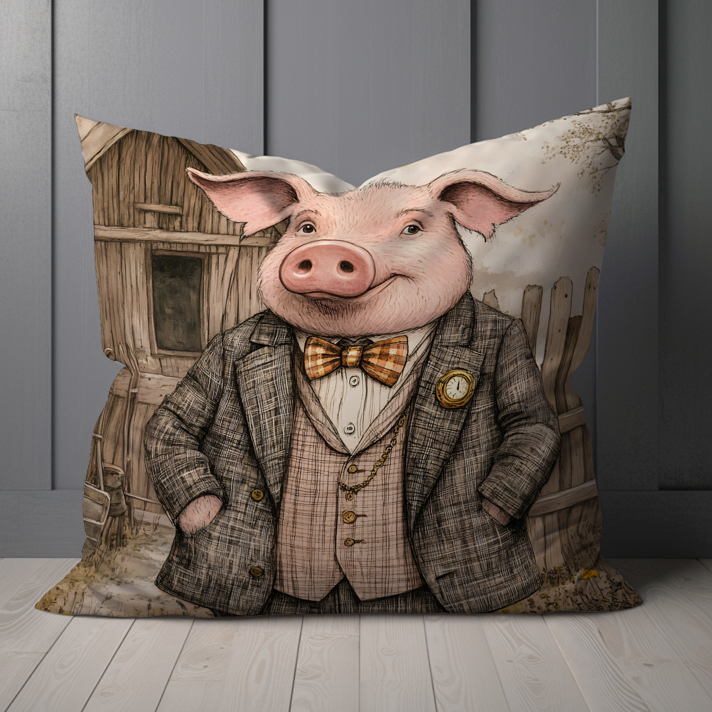 The Posh Porker Hand Made Poly Linen Cushions