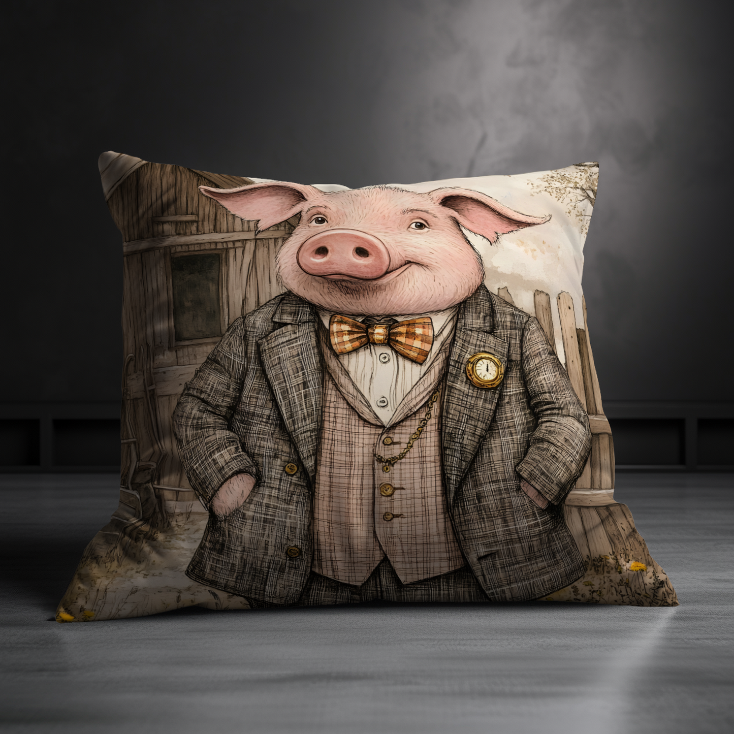 The Posh Porker Hand Made Poly Linen Cushions