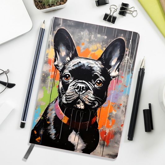 Frenchie Fizz Allover Printed Lined Journal