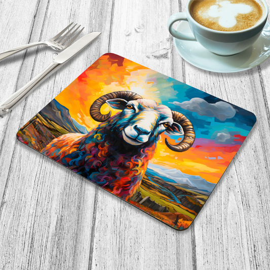 Blackfaced Sheep Wooden Placemat