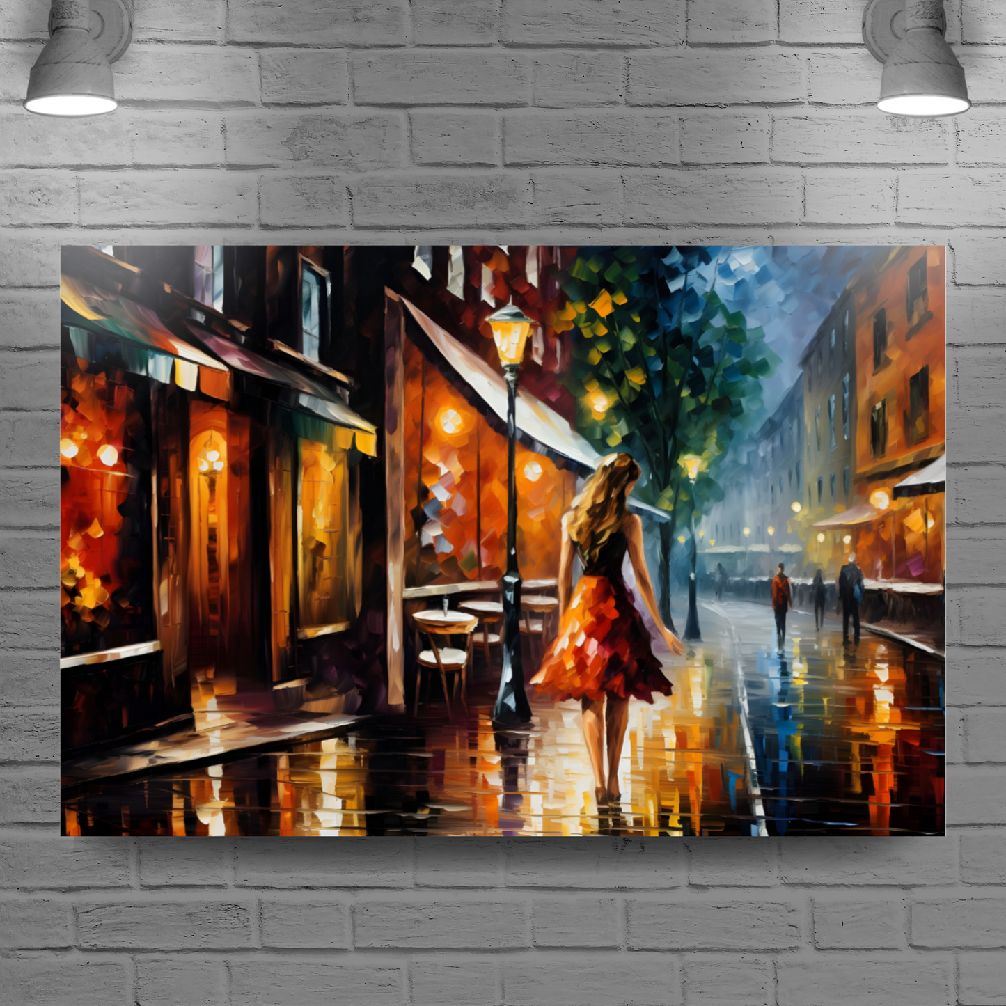 Evening Promenade Deluxe Box Landscape Canvas Print