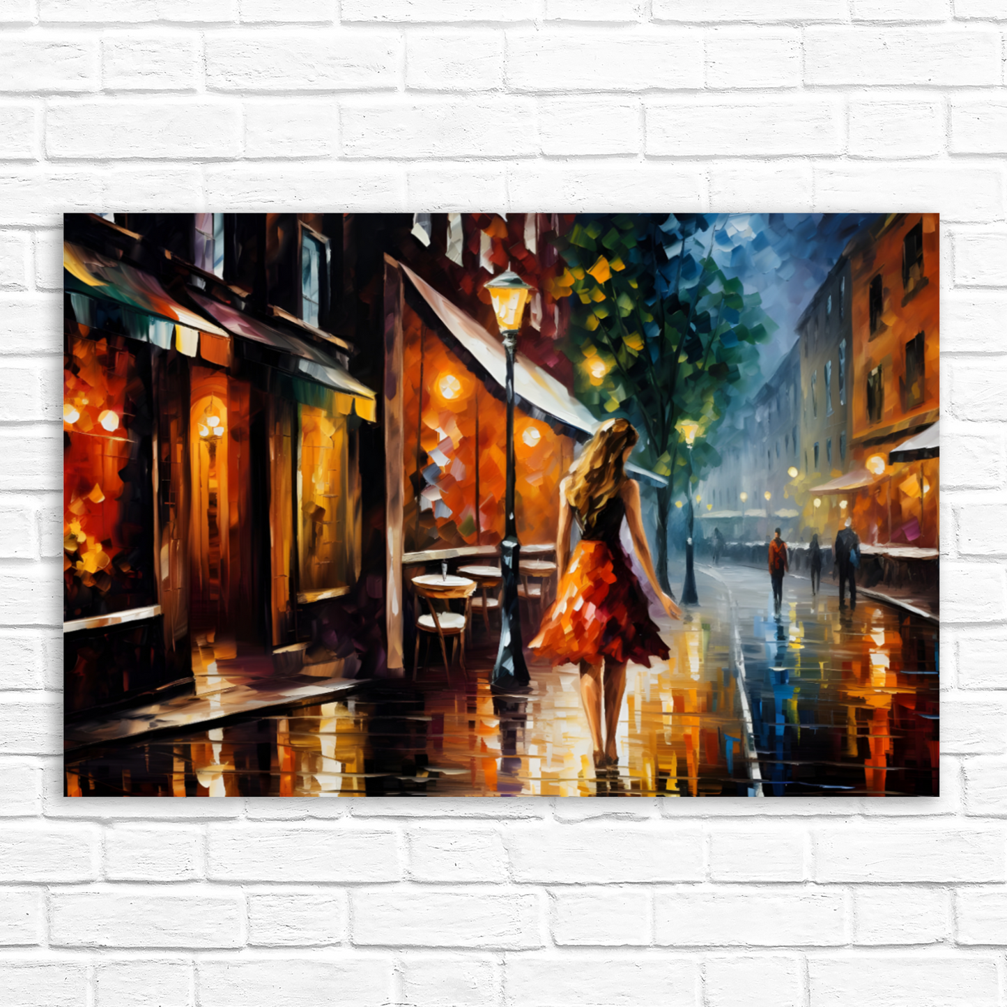 Evening Promenade Deluxe Box Landscape Canvas Print