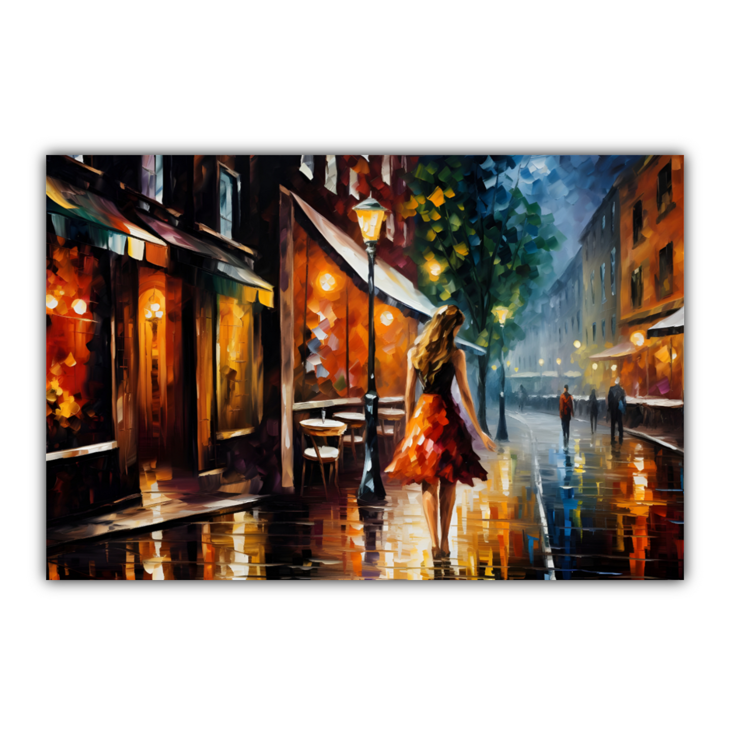 Evening Promenade Deluxe Box Landscape Canvas Print