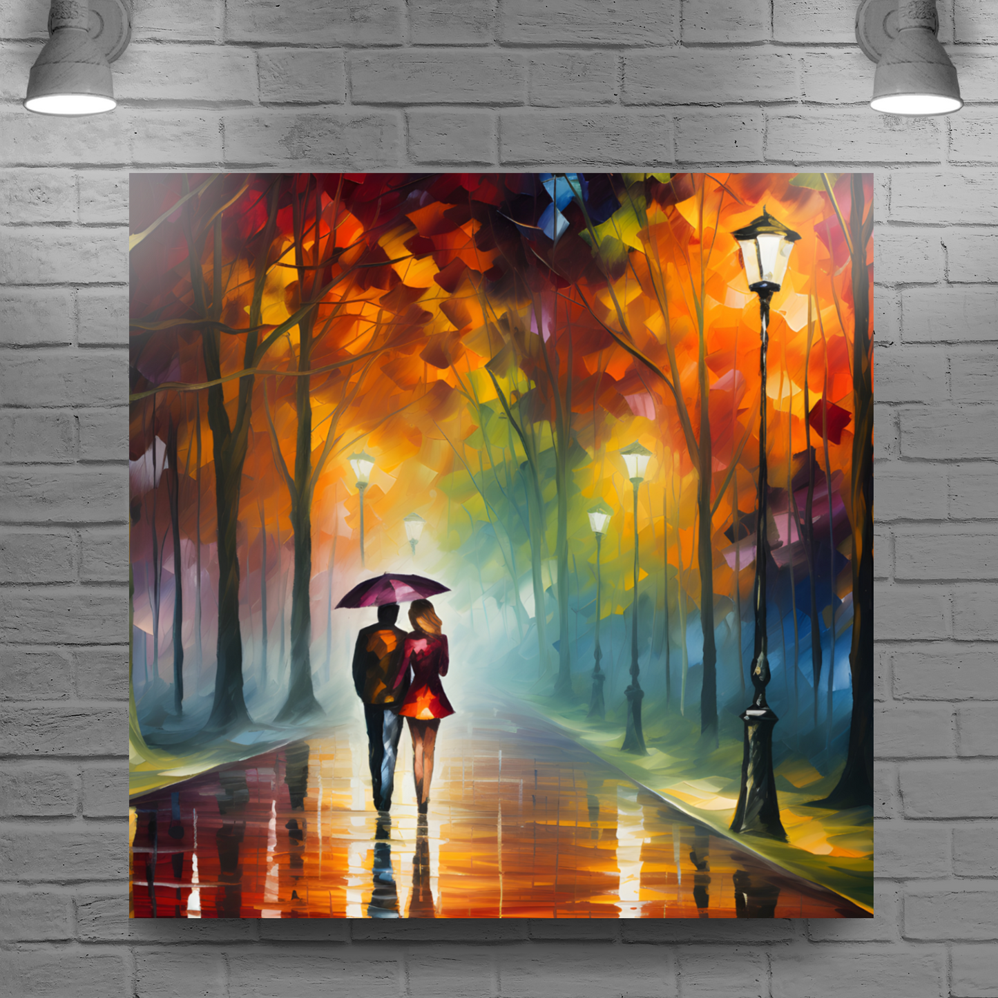 Autumnal Reflections Deluxe Box Square Canvas Print