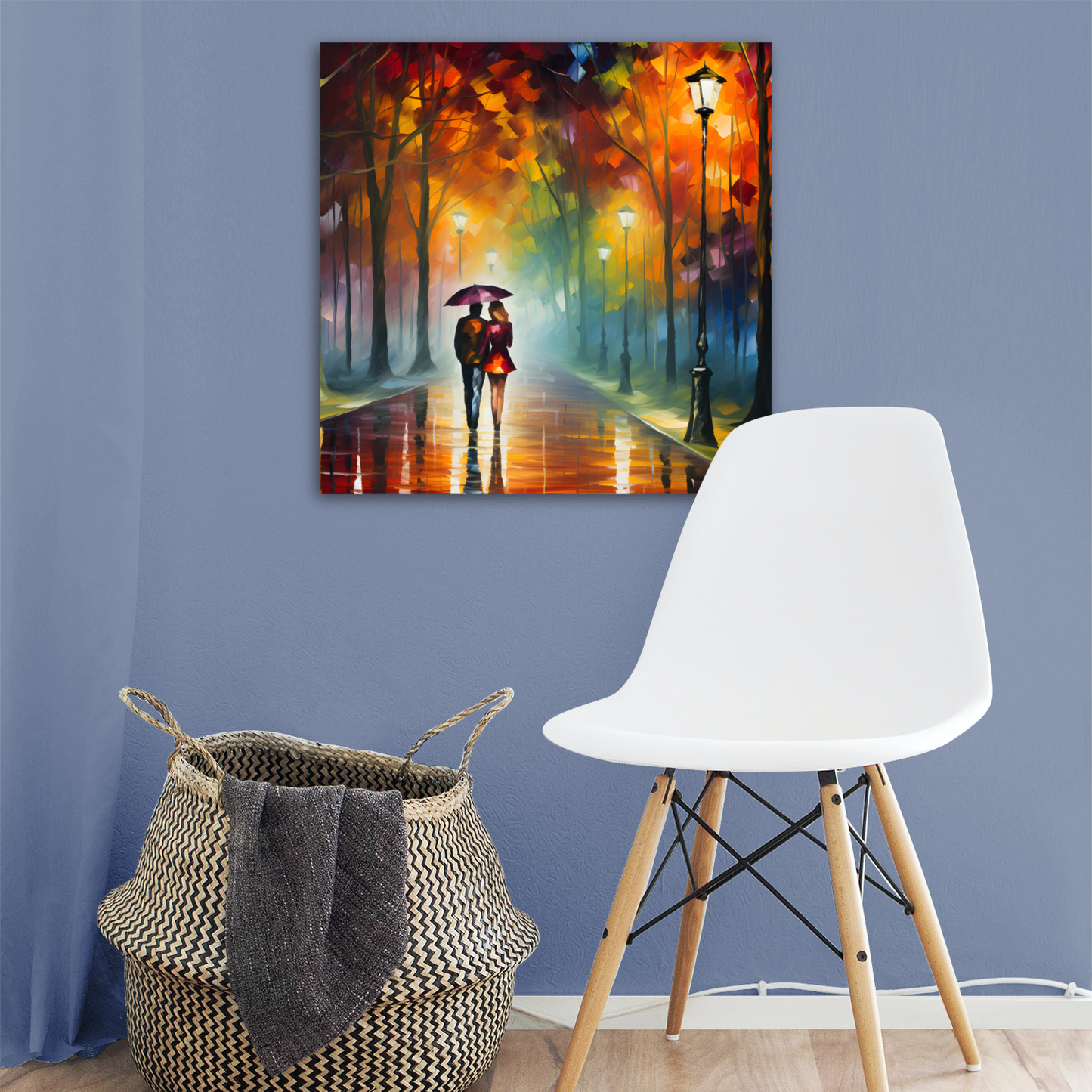 Autumnal Reflections Deluxe Box Square Canvas Print