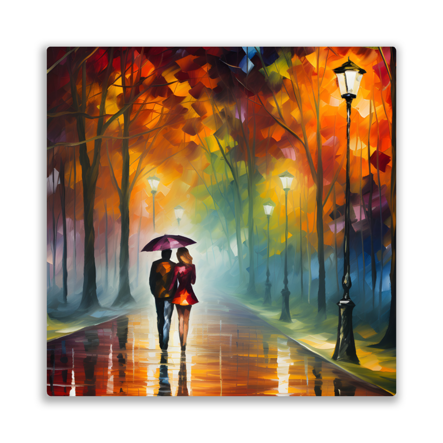 Autumnal Reflections Premium Square Aluminum Prints