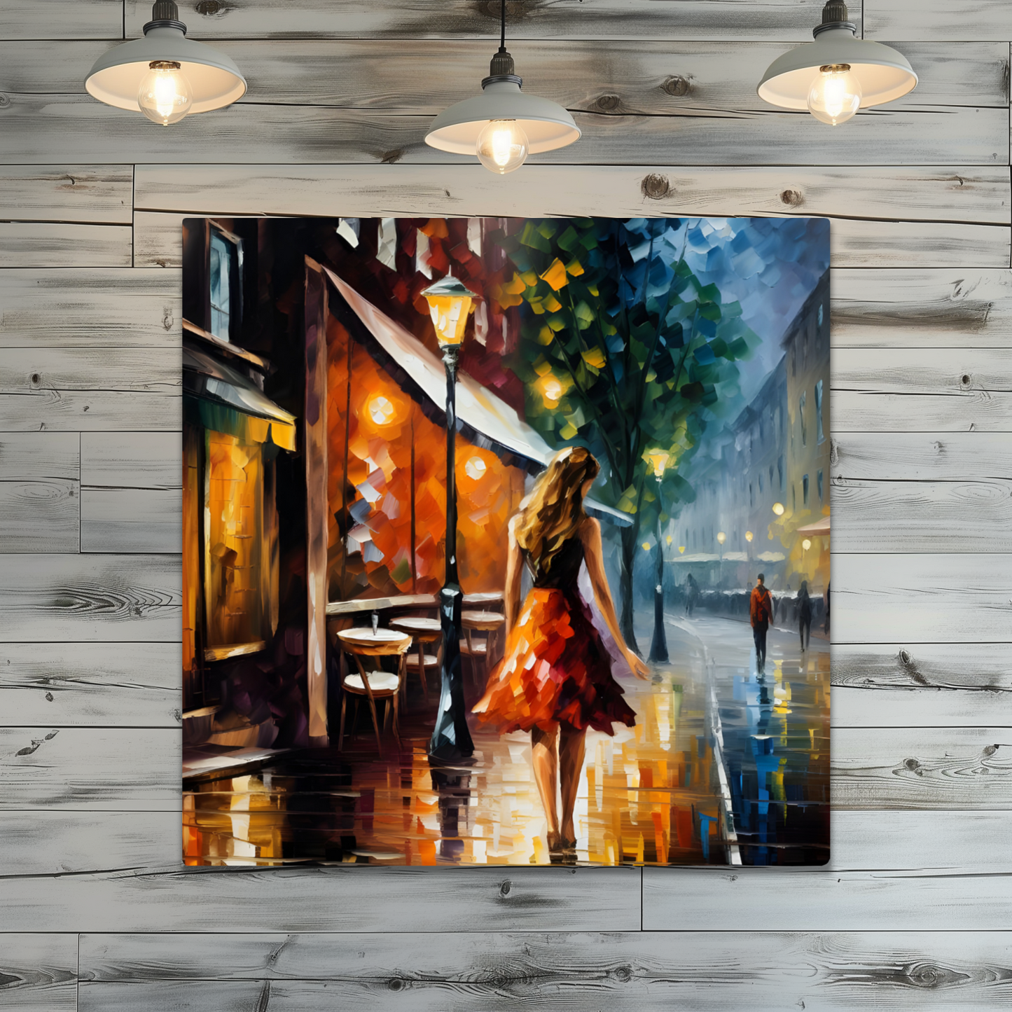 Evening Promenade Premium Square Aluminum Prints