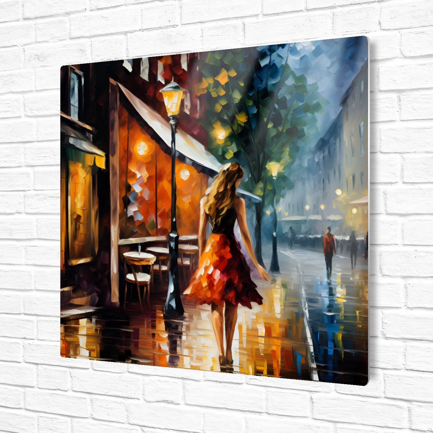 Evening Promenade Premium Square Aluminum Prints