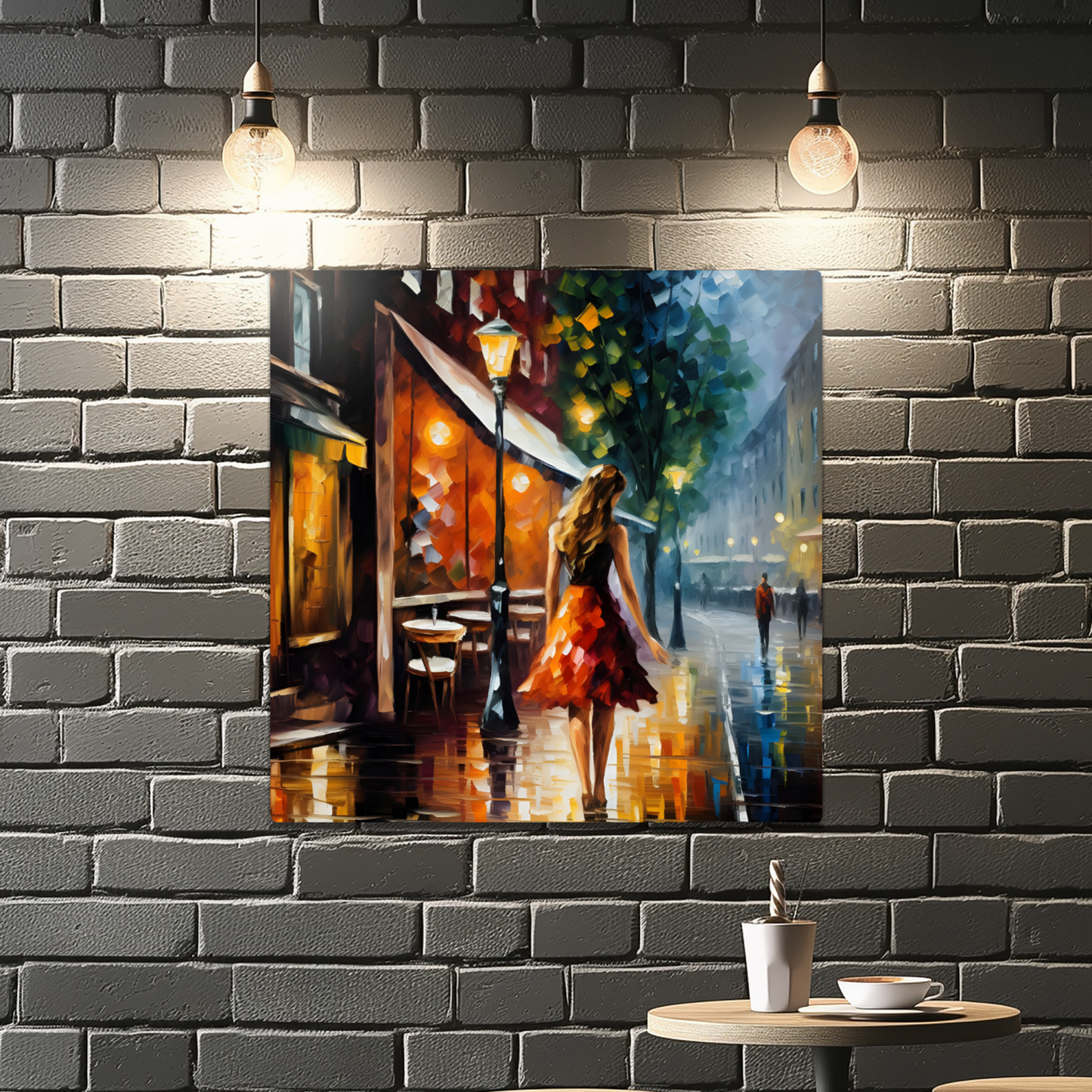 Evening Promenade Premium Square Aluminum Prints