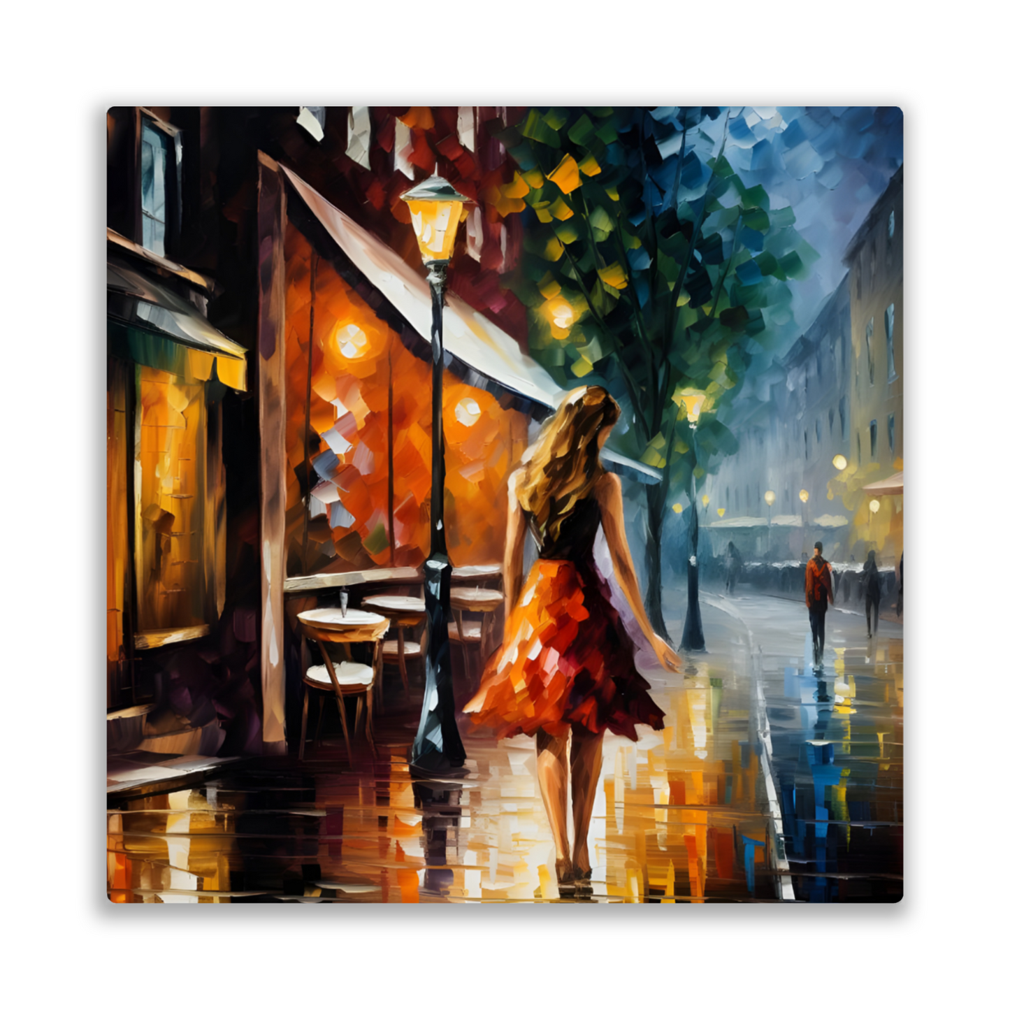 Evening Promenade Premium Square Aluminum Prints