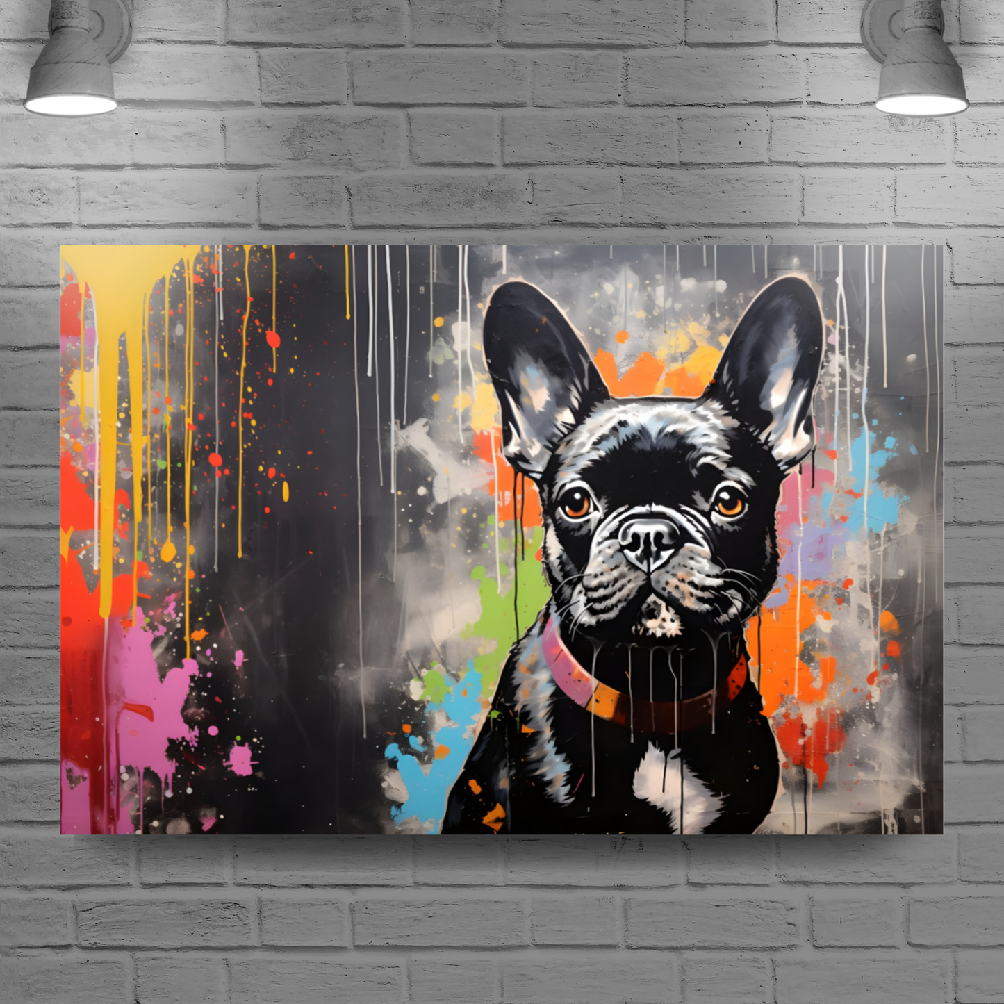 Frenchie Fizz  Deluxe Box Landscape Canvas Prints