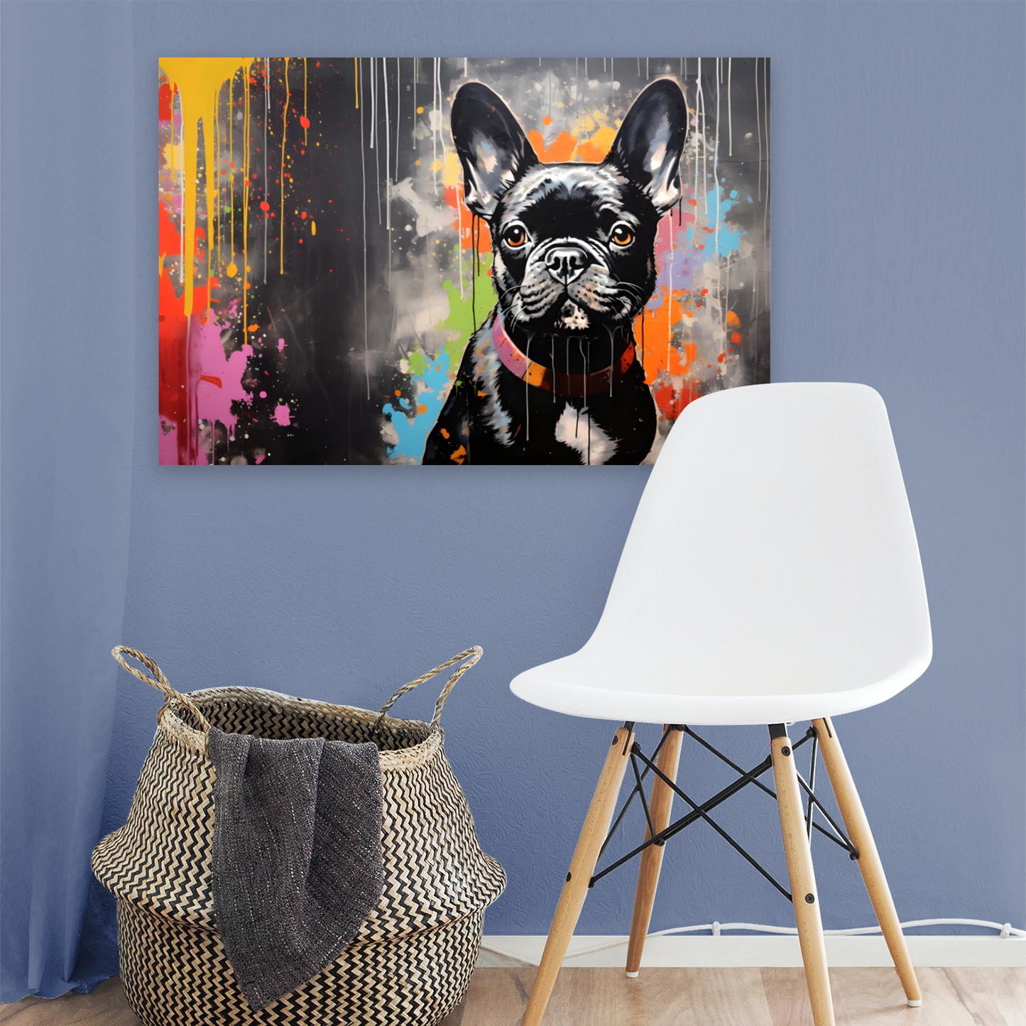 Frenchie Fizz  Deluxe Box Landscape Canvas Prints