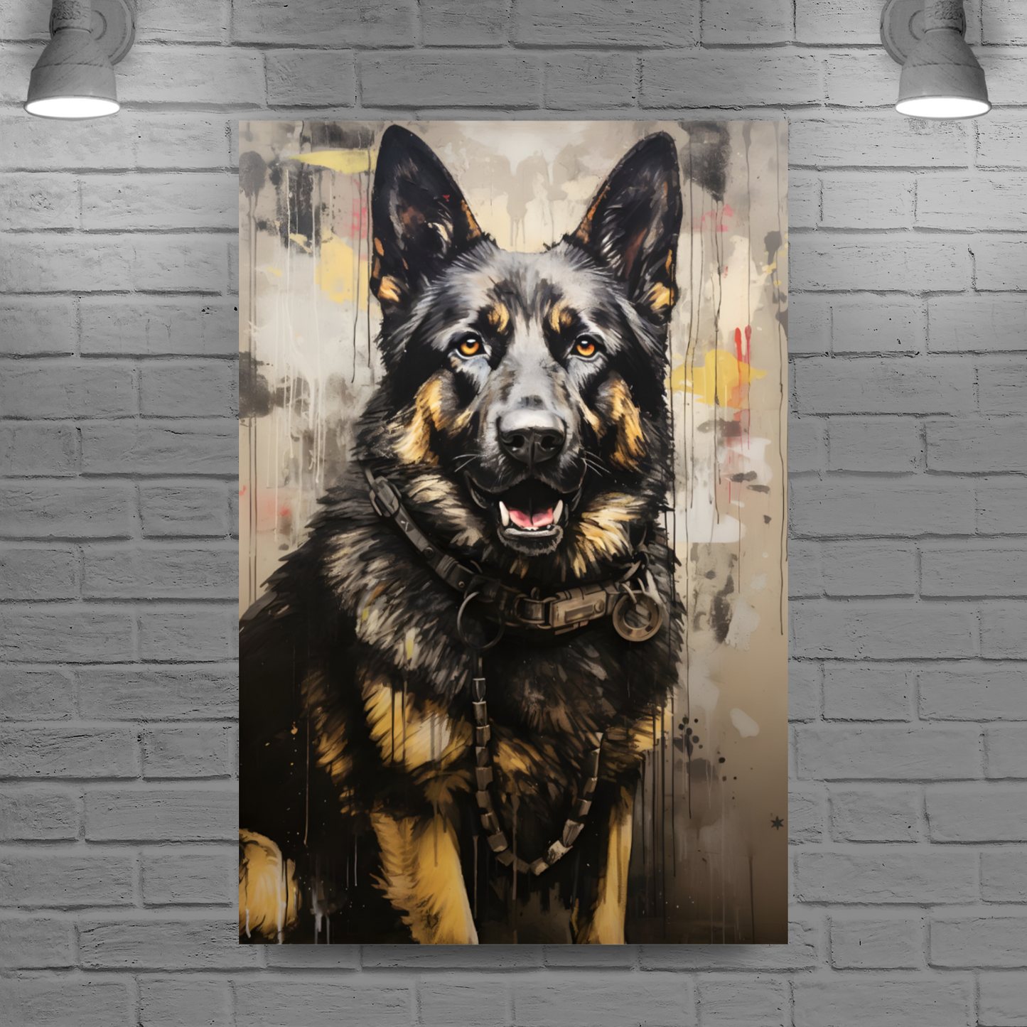 Shepherd Splash  Deluxe Box Portrait Canvas Prints