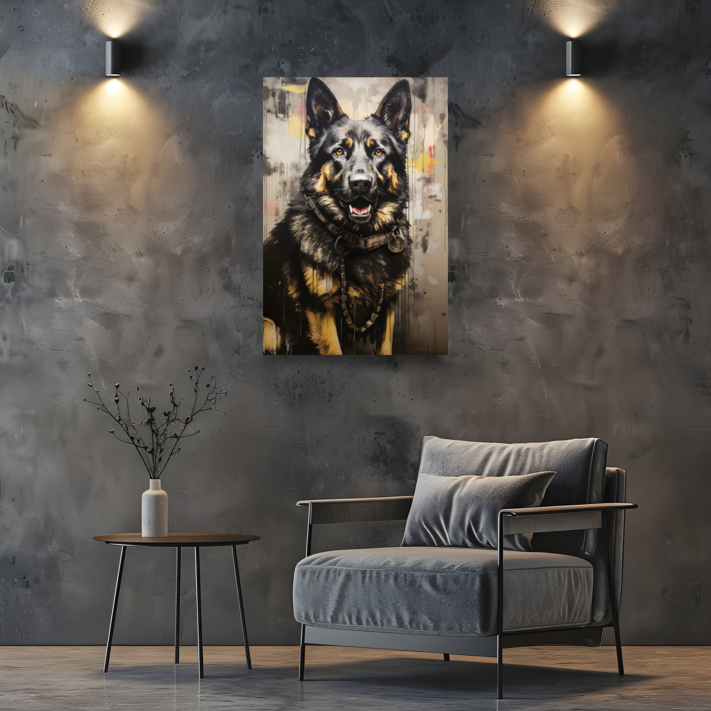 Shepherd Splash  Deluxe Box Portrait Canvas Prints