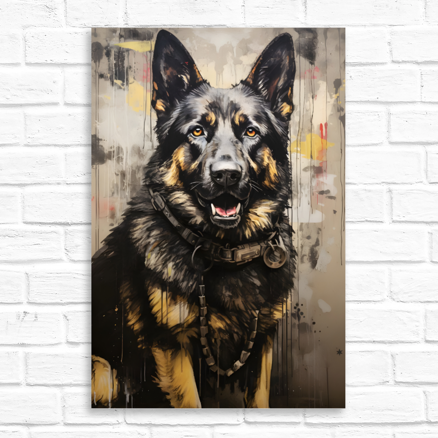 Shepherd Splash  Deluxe Box Portrait Canvas Prints